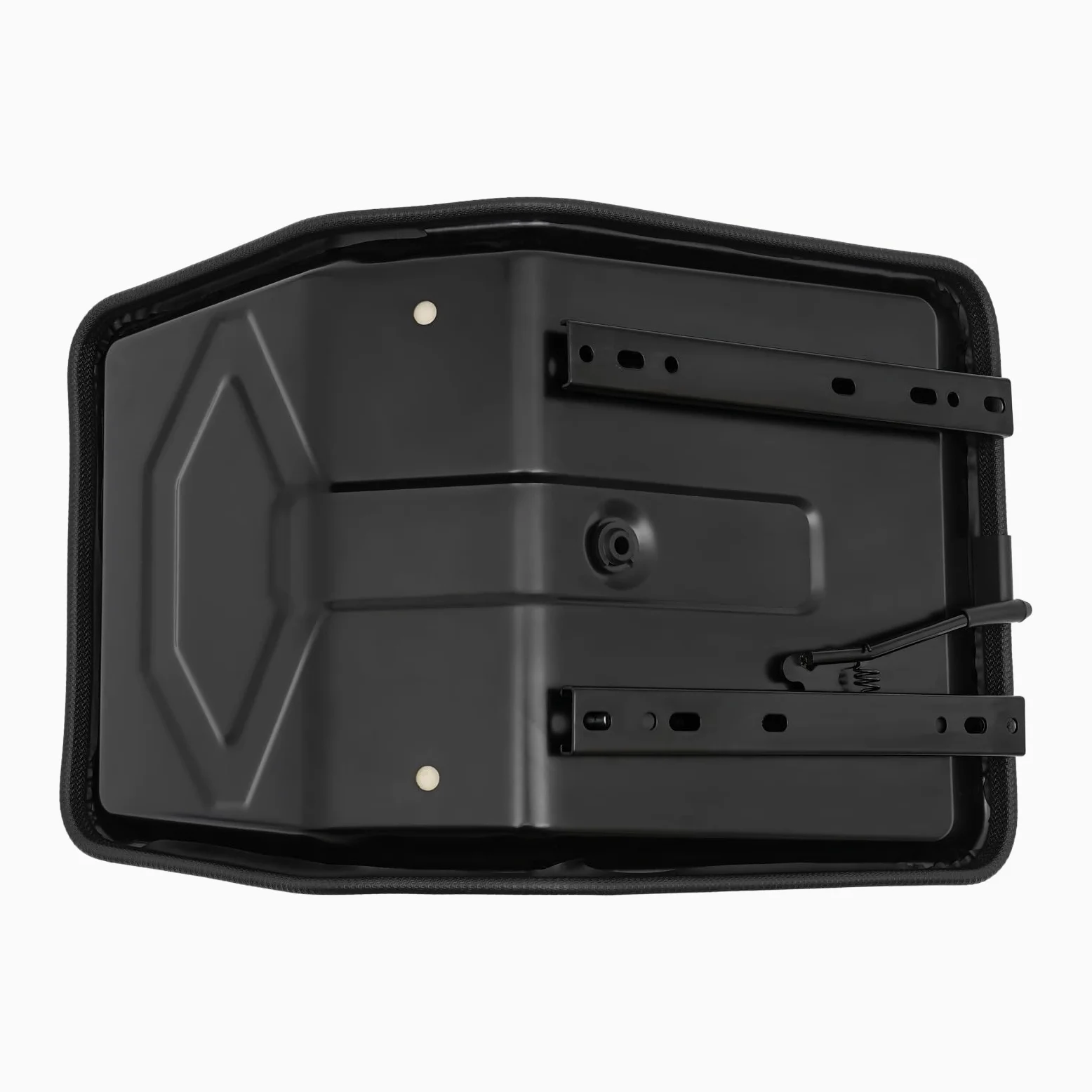 Asiento universal para tractor con rieles ajustables, asiento de carretilla elevadora para tractor cortacésped y excavadora, asiento de PVC impermeable, capacidad de carga de 100 kg (44,5 x 35,5 x