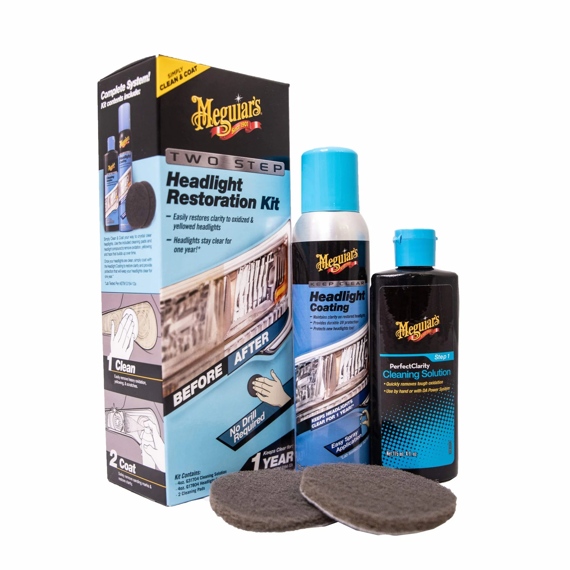 Meguiar's G2970EU Headlight Restoration Kit 2 Step - Kit de restauración de Faros 2 Pasos