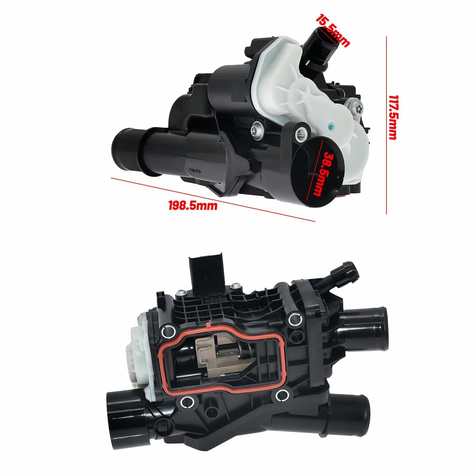 KAOLALI 9804160380 - Carcasa de termostato compatible con Peugeot 308 Citroën C4 C5 III 308 508 2.0 BlueHDi - Carcasa para termostato