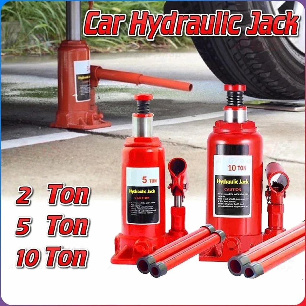 Gato Taller Gato de elevación de 2/5/10 toneladas, camión hidráulico portátil, Elevador de Botella, hidráulico Vertical Gatos para Coches(5 Ton)