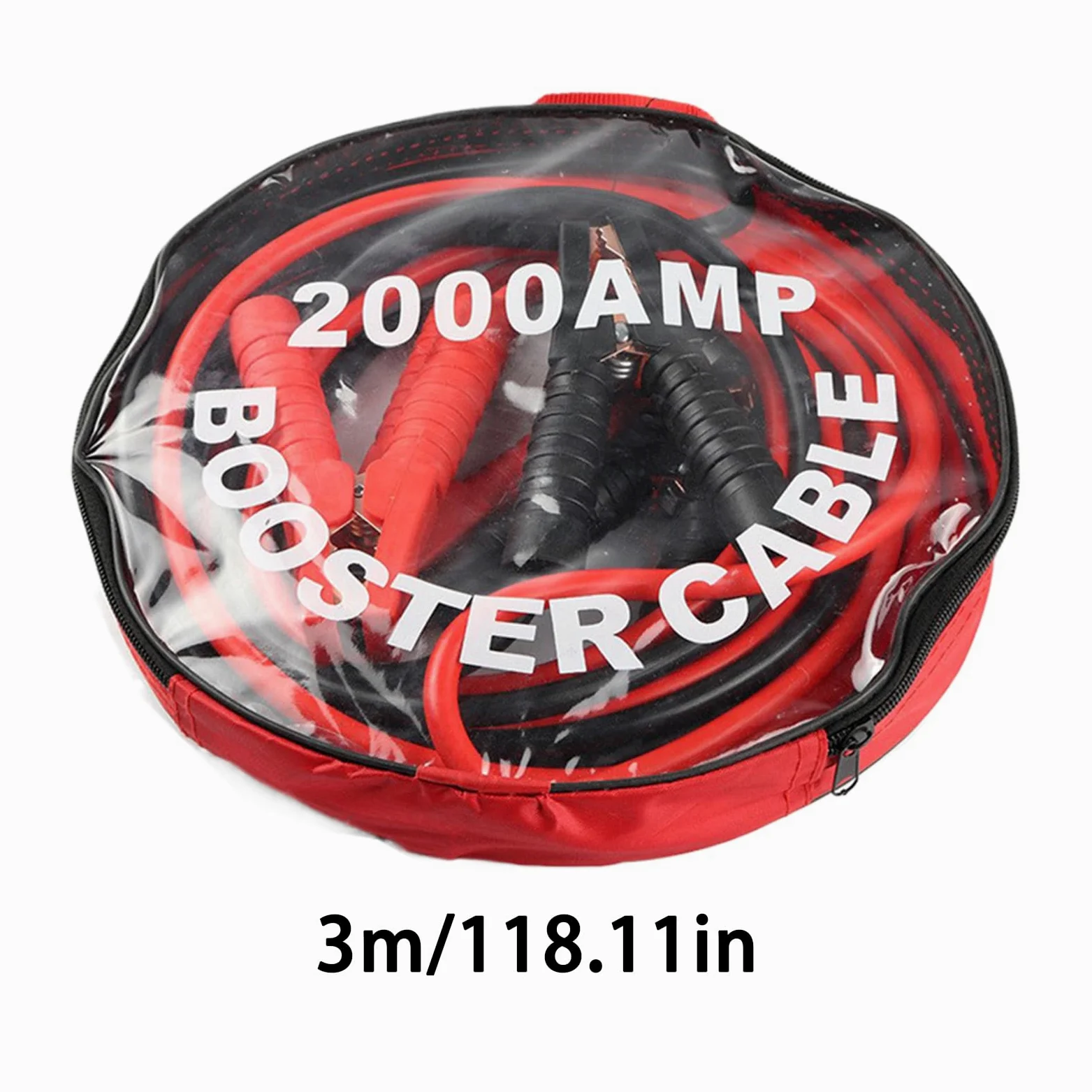 Genérico Cables de Arranque 2000A 3 Metros/4 Metros Portátil Rápido | Cables De Arranque Para Batería De Coche Motocicleta Cortacésped Bicicleta Eléctrica