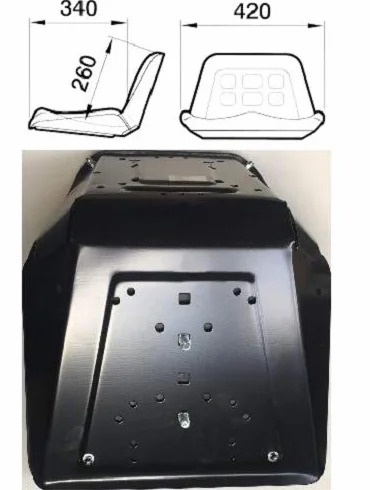 Asiento universal para máquinas agrícolas (tractores, carretillas y motos agrícolas). 60245