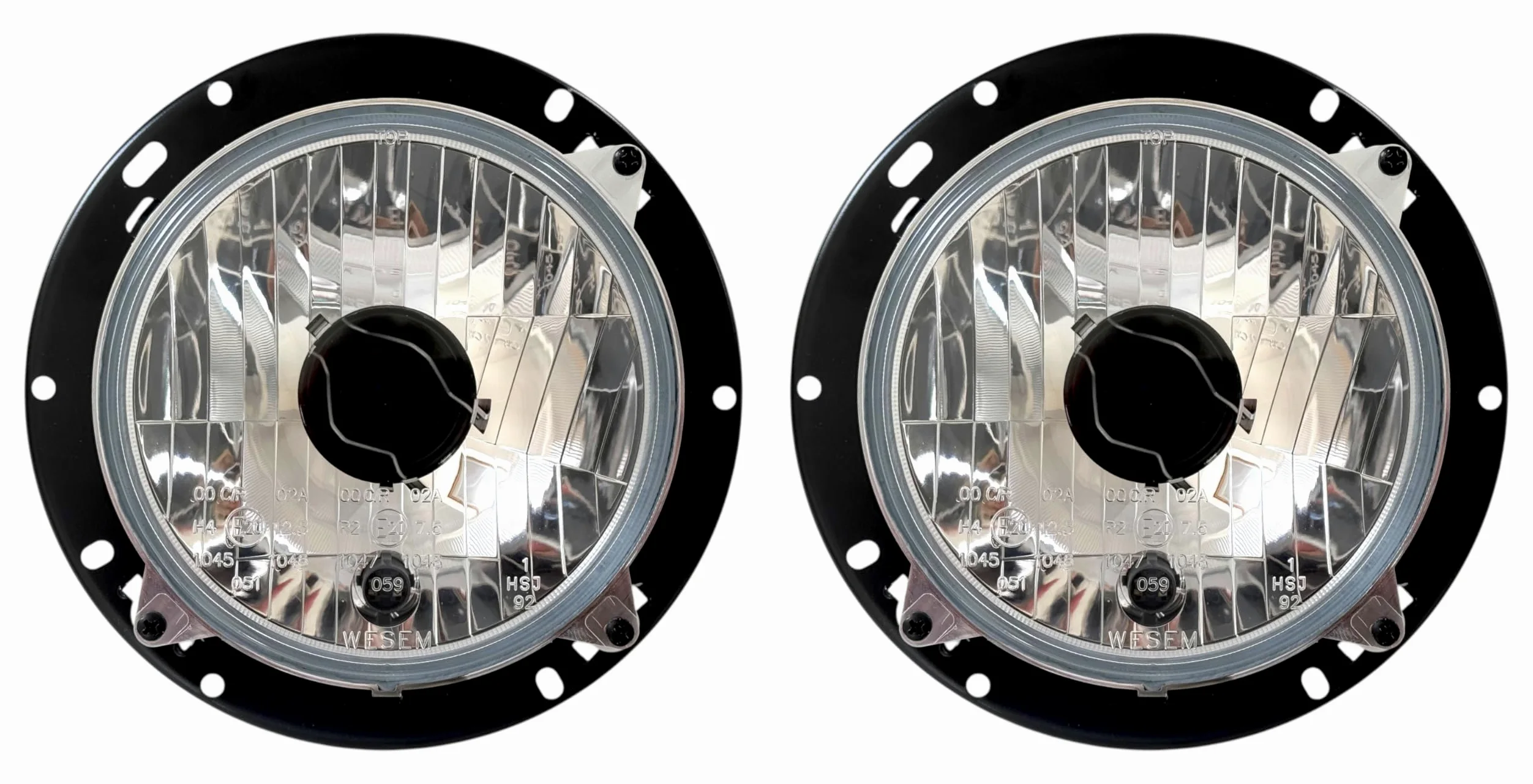 2 faros H4 redondos de posición para tractor Deutz DX, 07, Agrocompact, Agroprima, Agrostar, Agroxtra E20 con bombillas de 12 V