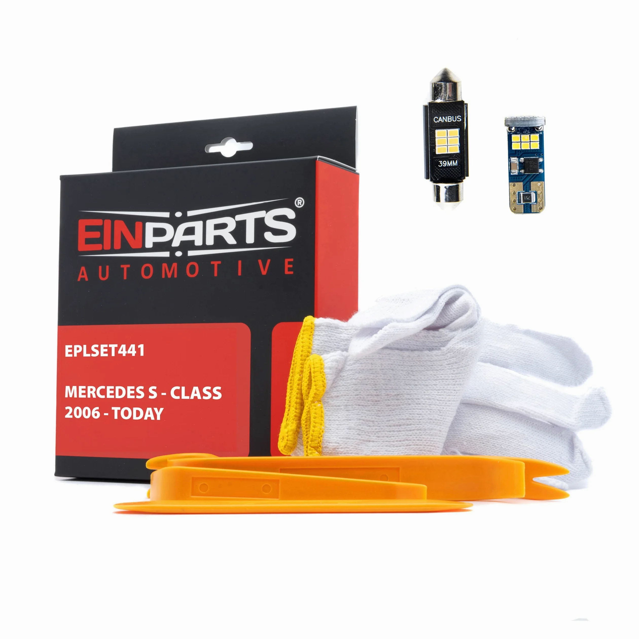 EinParts Juego de Bombillas LED para Coche, Sin errores Can-Bus, para interior de coche especifico para Mercedes S-Class 2006-2013, 24 piezas