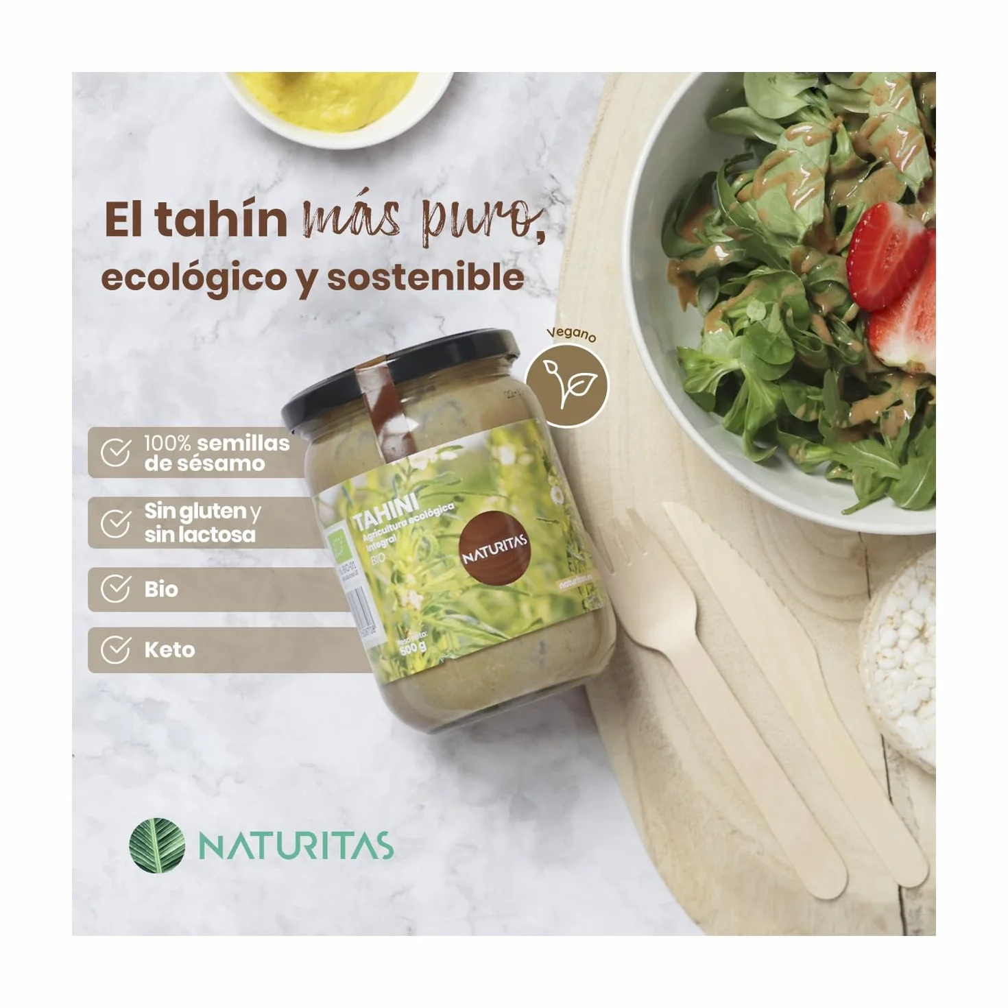 Naturitas Essentials Tahini integral Bio 2x500g Crema de sésamo