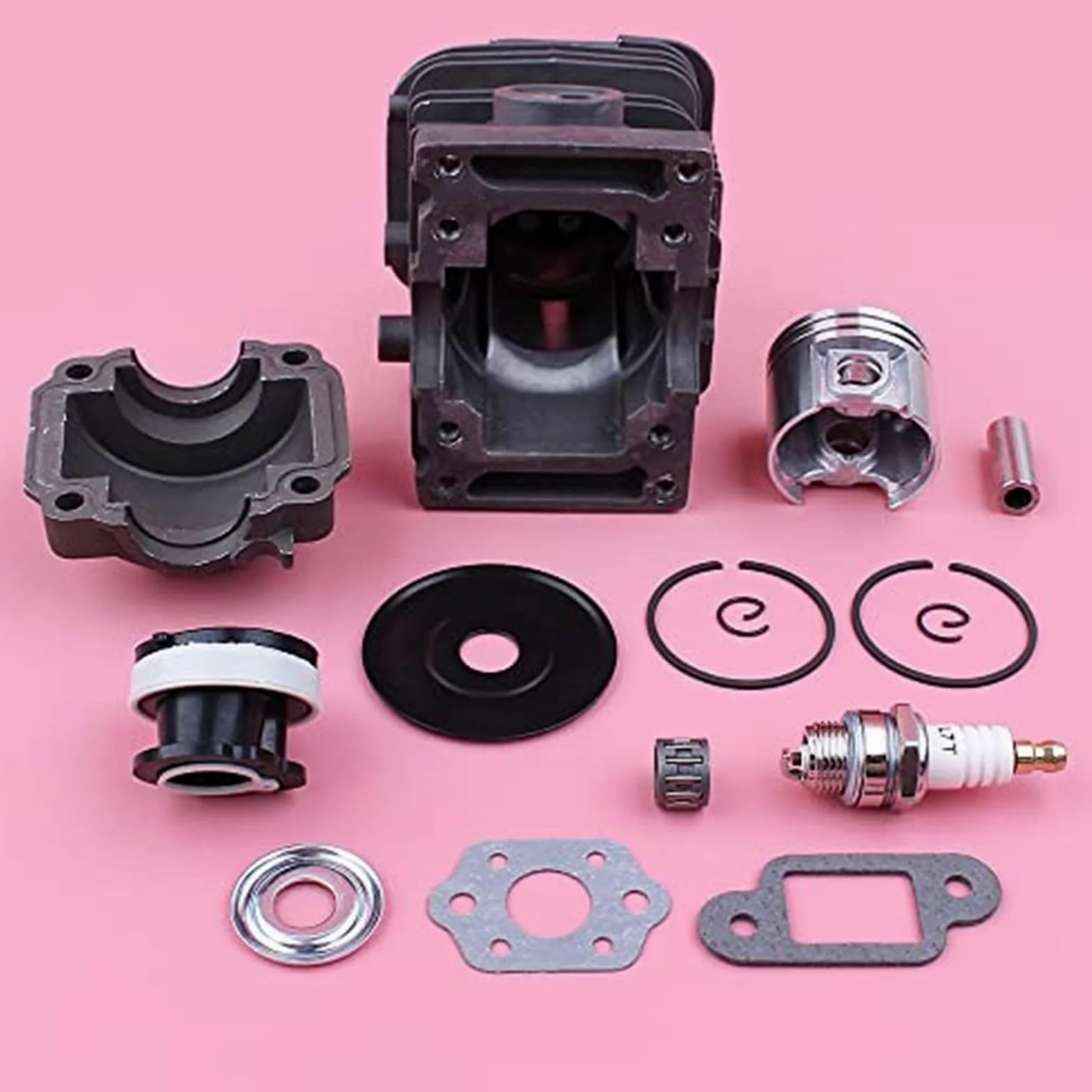 Junta de carburador colector de admisión, Kit de admisión de Bandeja de Motor de pistón de Cilindro de 38mm, for STIHL, Pieza de Herramienta de Repuesto de Motosierra MS180 018 MS 180