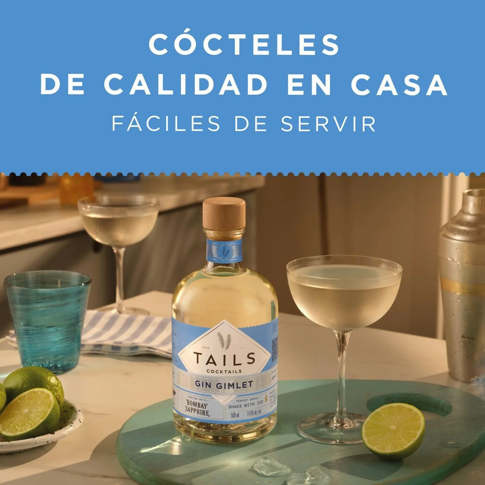 Tails Cocktails Gin Gimlet Bombay Sapphire Gin 14,9% vol 50 cl