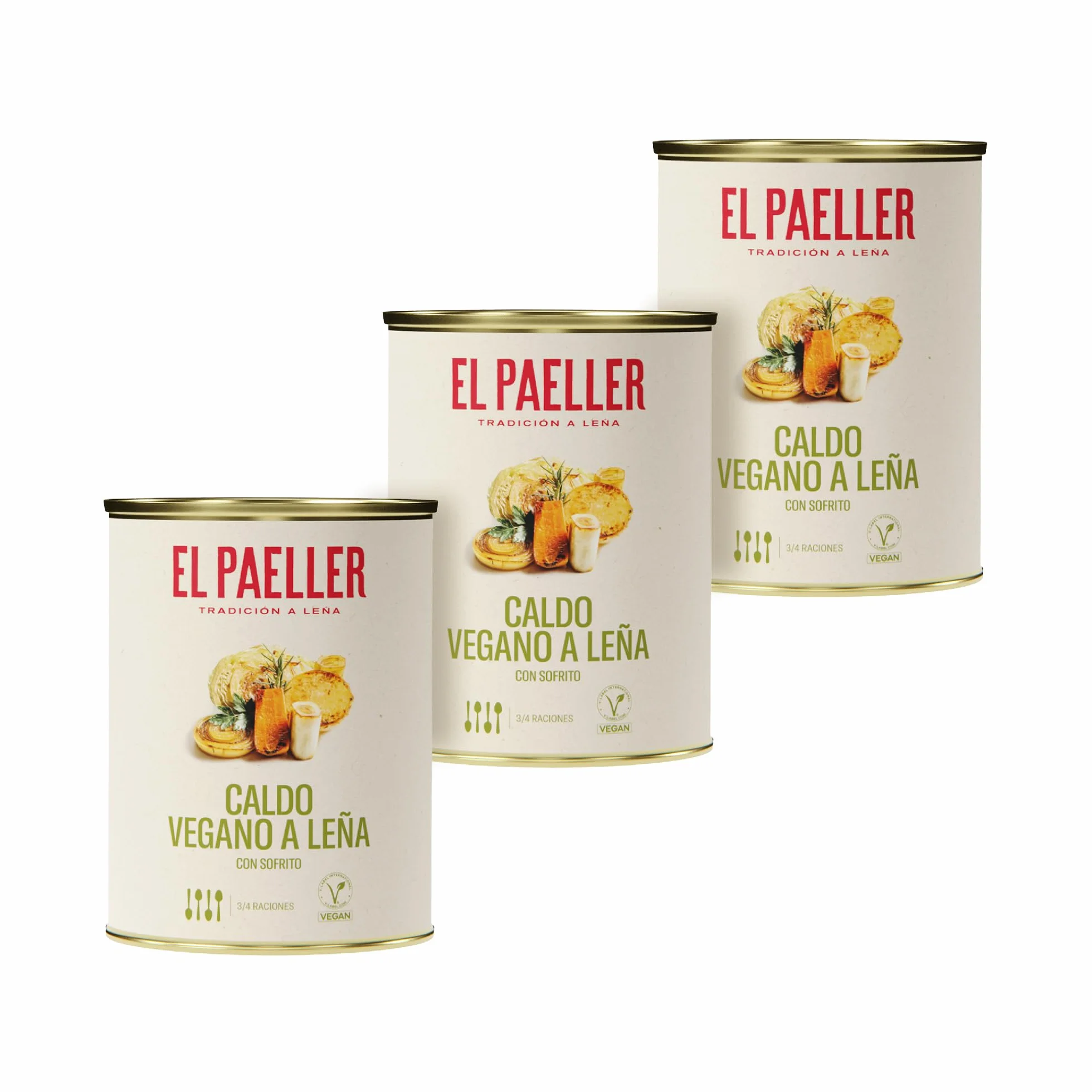 Caldo de Verduras Vegano 100% Natural Cocinado a Leña Pack 3 Litros