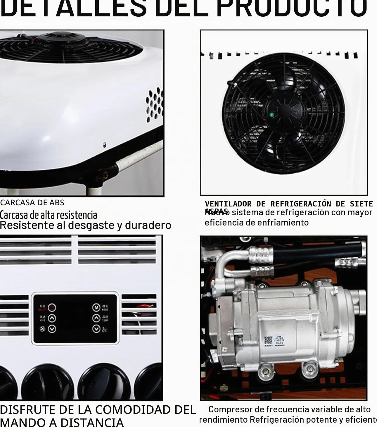 Aire acondicionado 24 V CC para caravanas, autocaravanas, compresor móvil
