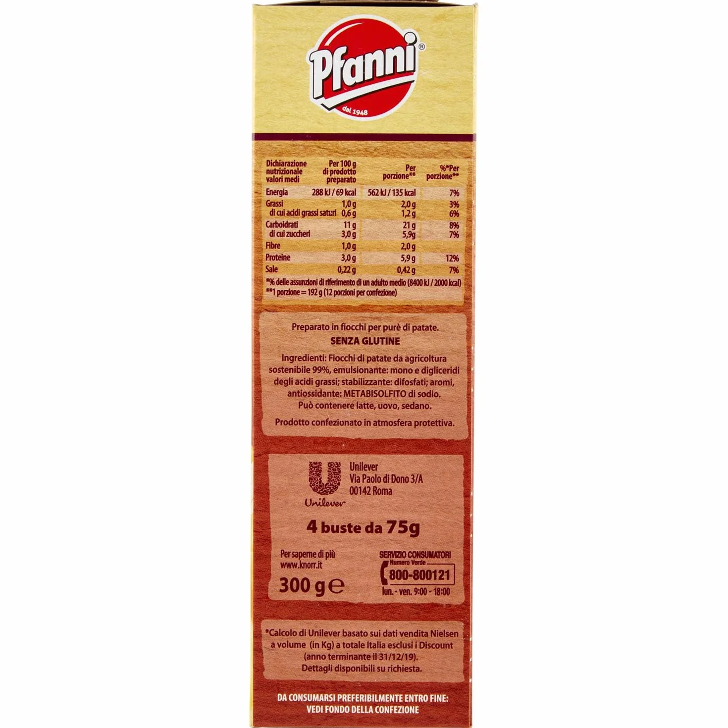 Pfanni 4 patatas puras, 300 g