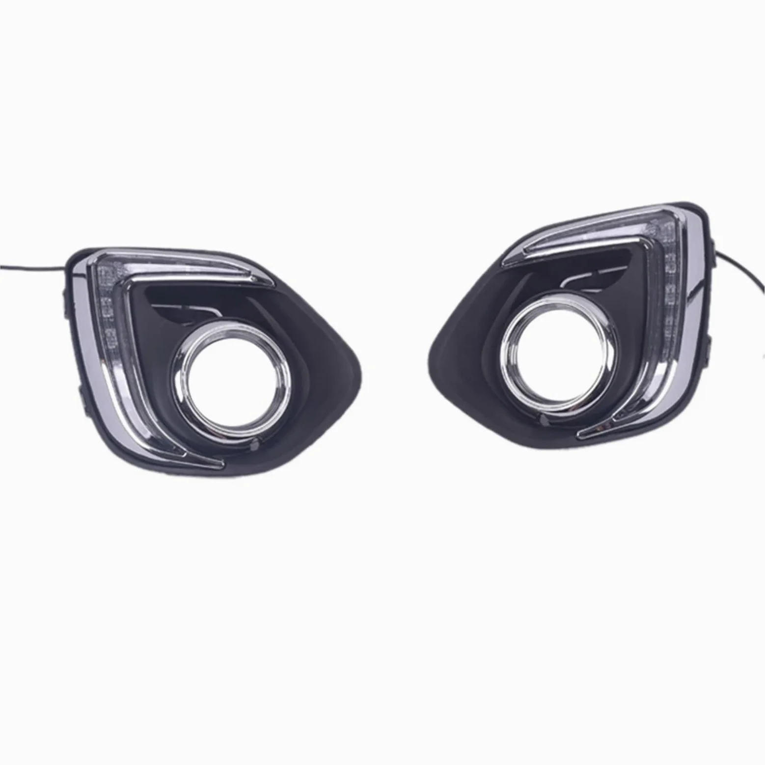 Luces de circulación diurna LED DRL aptas for Mitsubishi ASX 2013 2014 2015 luz diurna impermeable faro antiniebla blanco y ámbar Luces DRL del coche