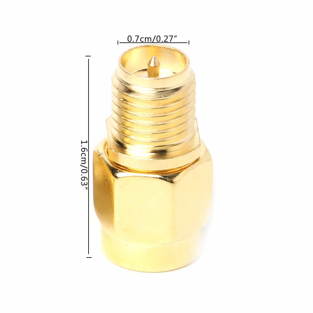 SMA Adaptador macho a RP-SMA macho conector coaxial RF banana recto