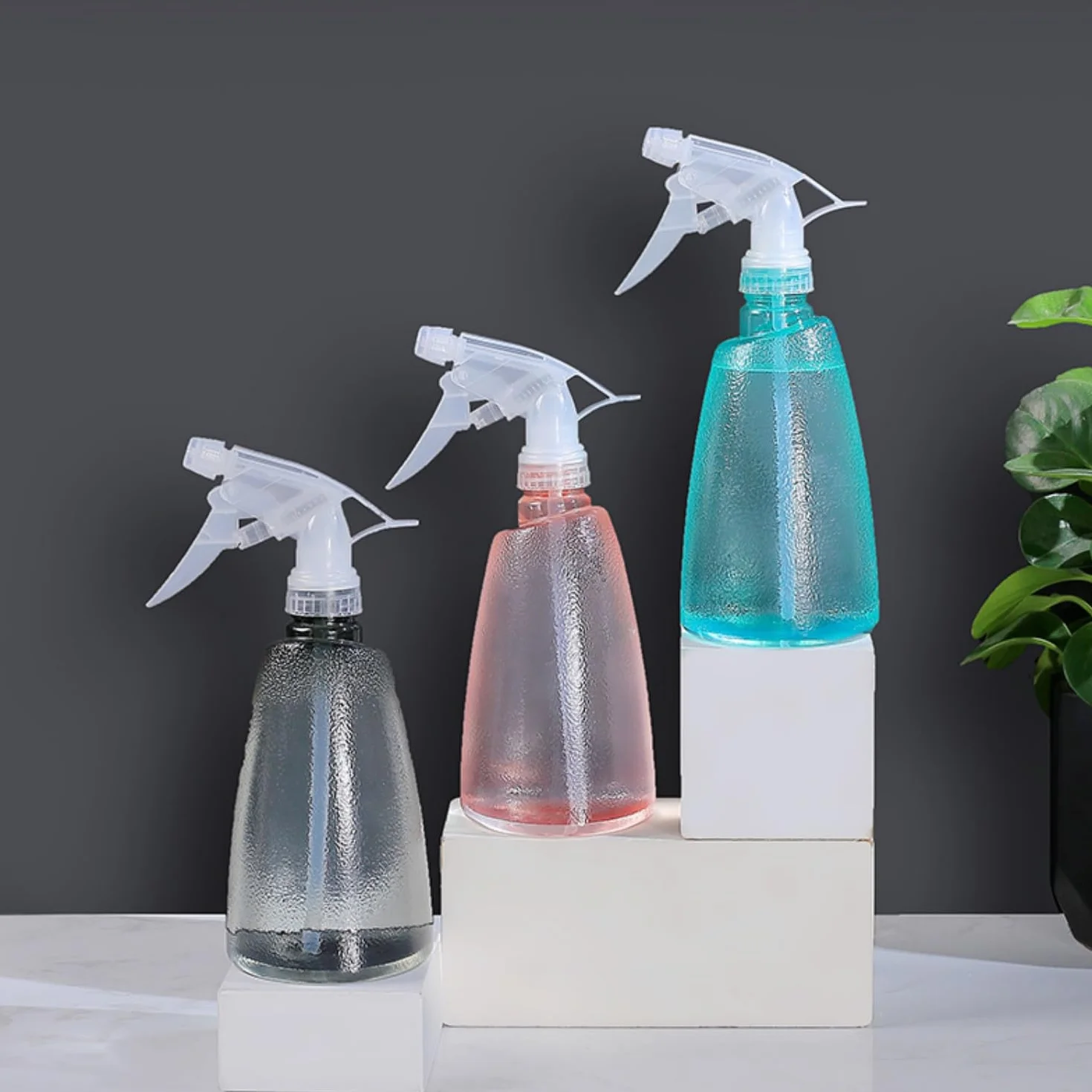Alfven Pulverizadoras de Agua 500 ml 3 Botellas Atomizador de Plástico Reutilizable Spray Transparente para Limpieza
