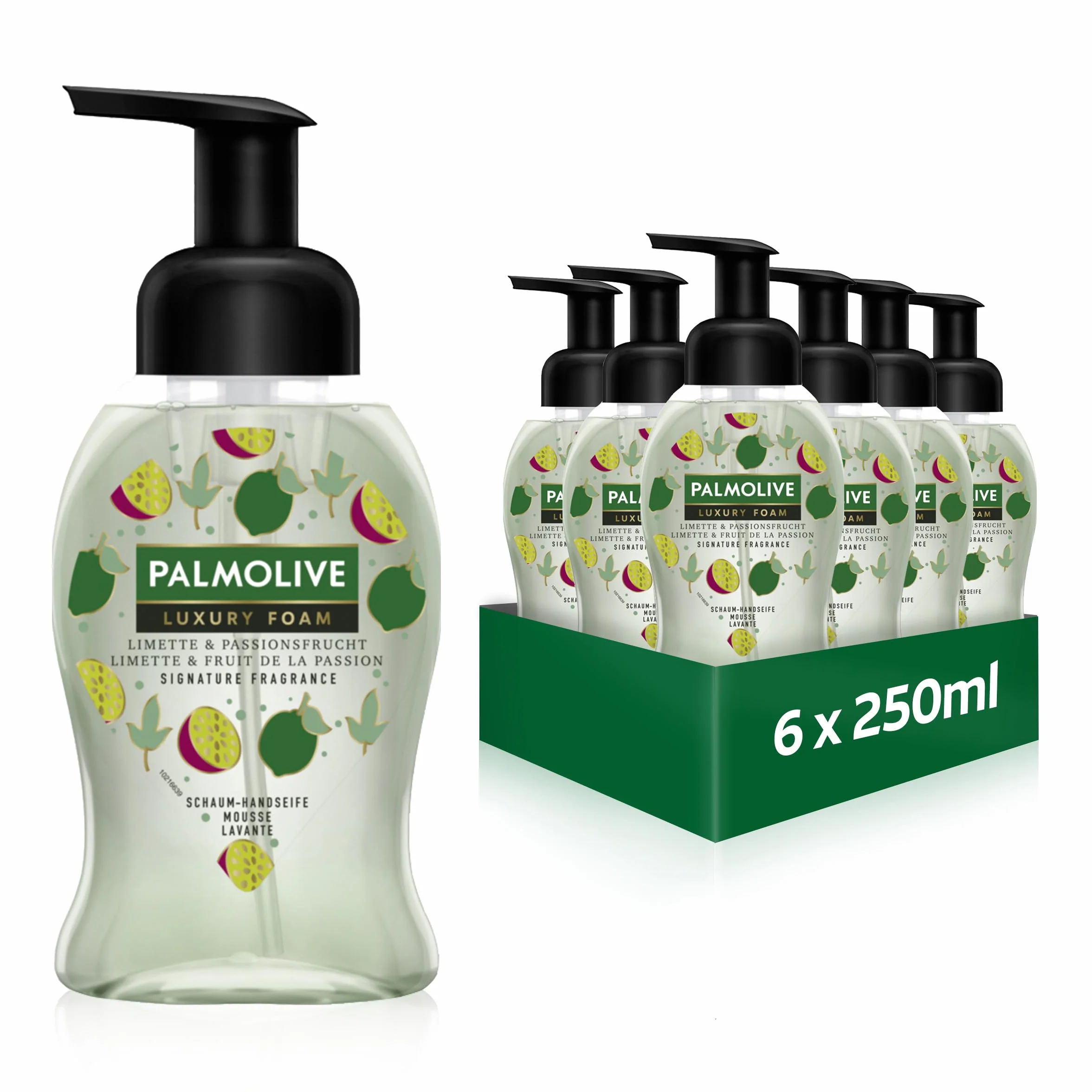 Palmolive jabón de mano espuma lima 6x250 ml
