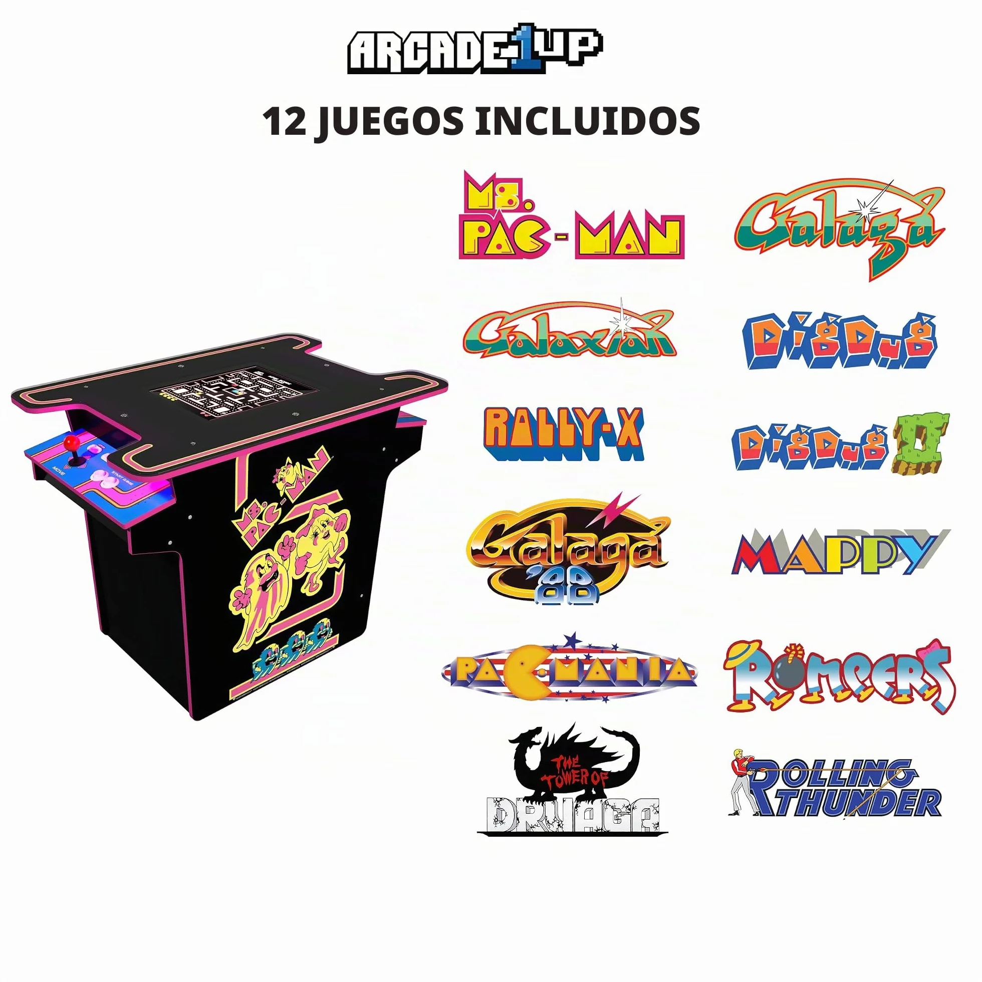Arcade 1 Up Ms. Pac-Man Head-to-Head Table
