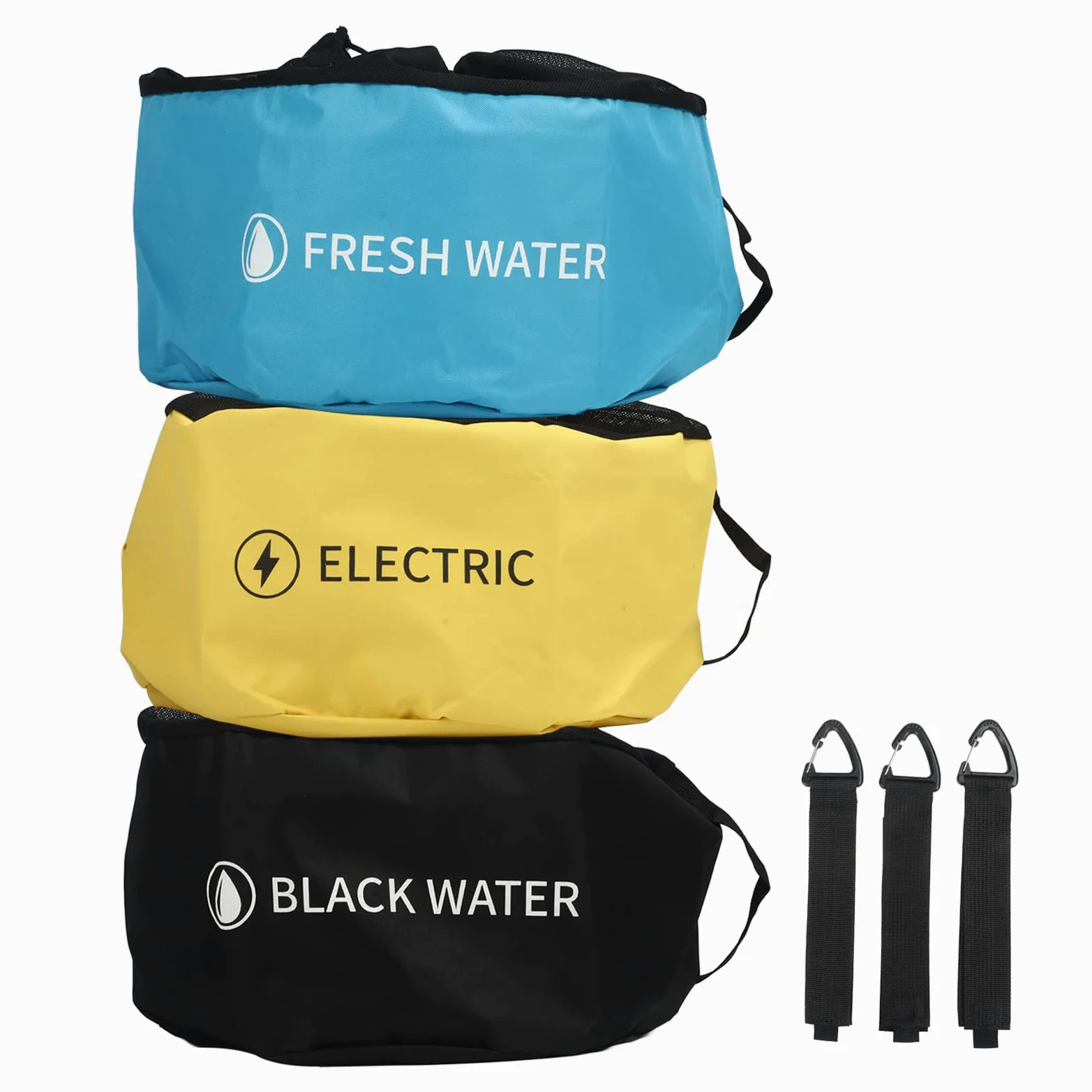 Bolsa de Almacenamiento para Manguera de Caravana de 3 Unidades, 3 Colores de Bolsa de Almacenamiento para Equipo de Caravana, Accesorios Multifuncionales para Caravana con Gancho (3 capas)