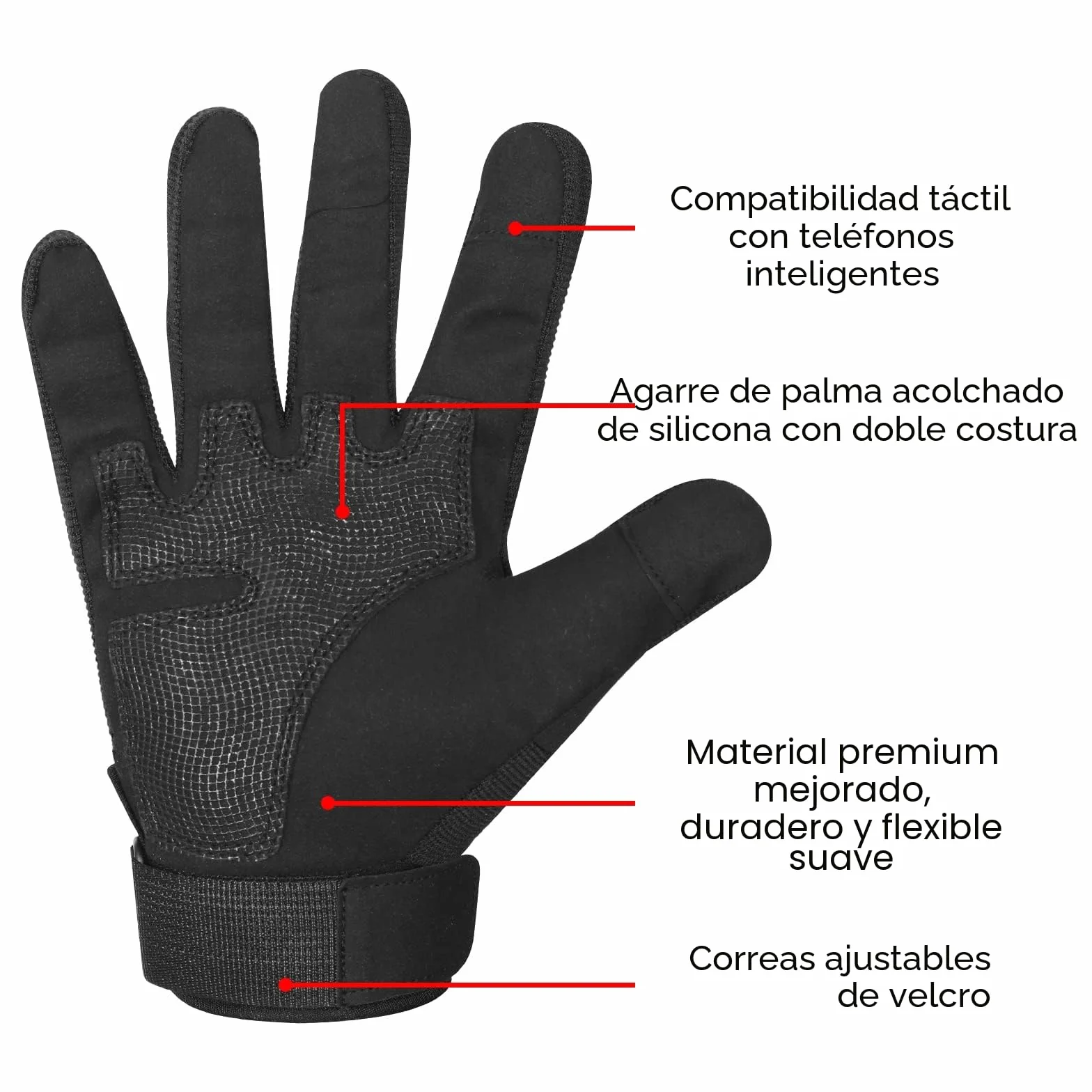 Guantes de Moto para Deportes de Motocicleta, Bicicleta de Montaña, Equitación, Hombre y Mujer, Pantalla Táctil Rígida, Bicicleta de Carretera, Senderismo, Escalada, Camping, Esquí
