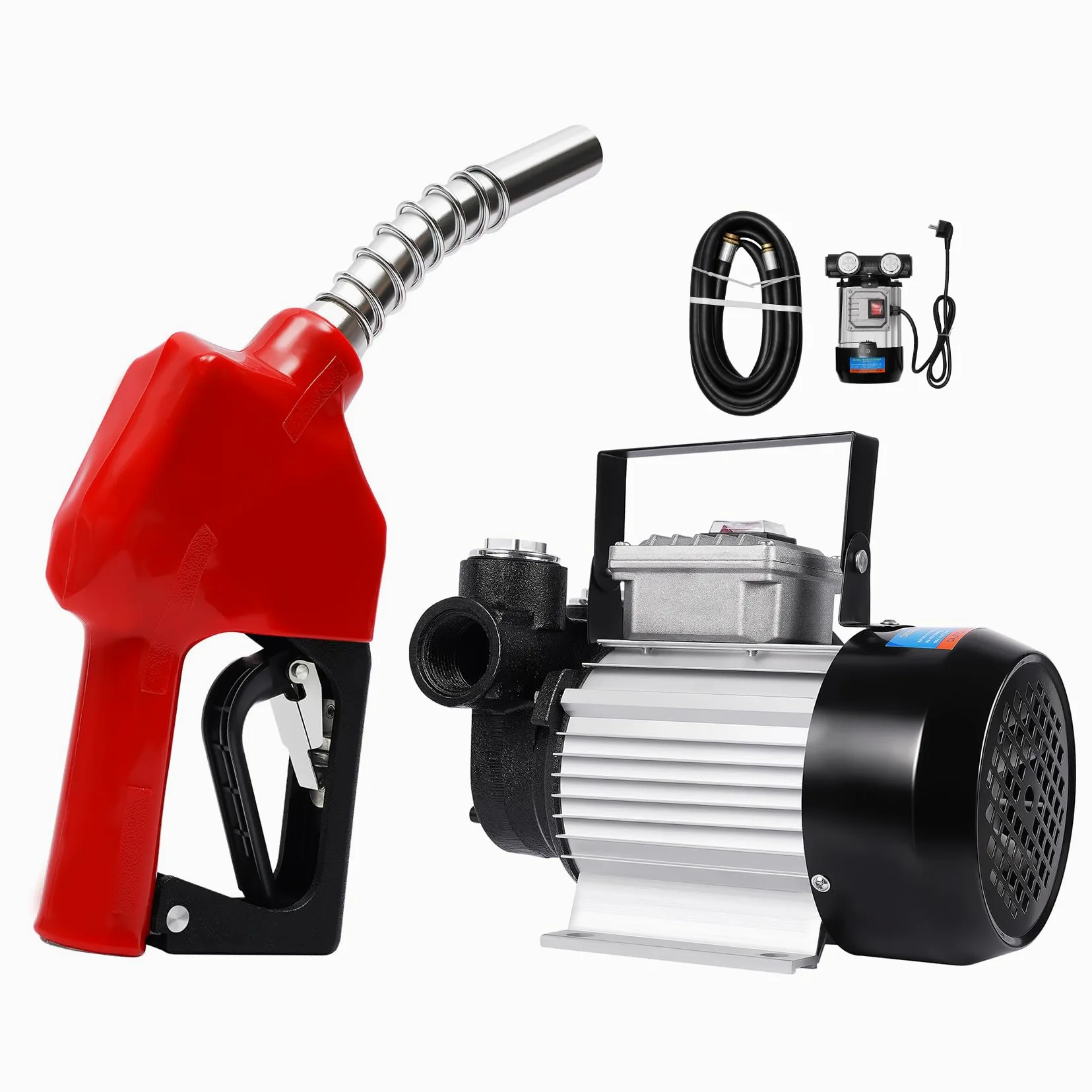 Bomba diésel 230 V/550 W 60L/min para diésel queroseno | Nivel profesional (230 V/550 W) Nivel de ruido <70 dB 2800 rpm Manejable y flexible (12 V), alcance de aspiración de 5 metros