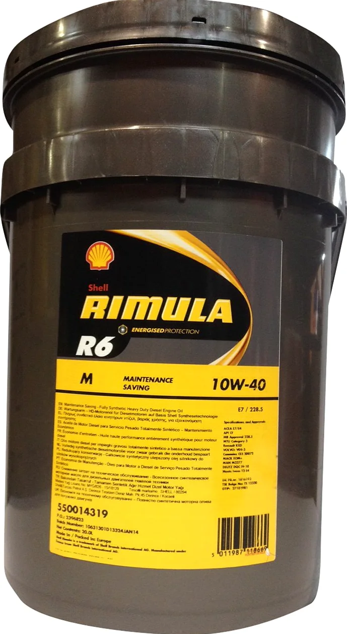 Shell 1030020 Rimula R6 M 10W-40 Aceites de Motor para Coches, 20 litros