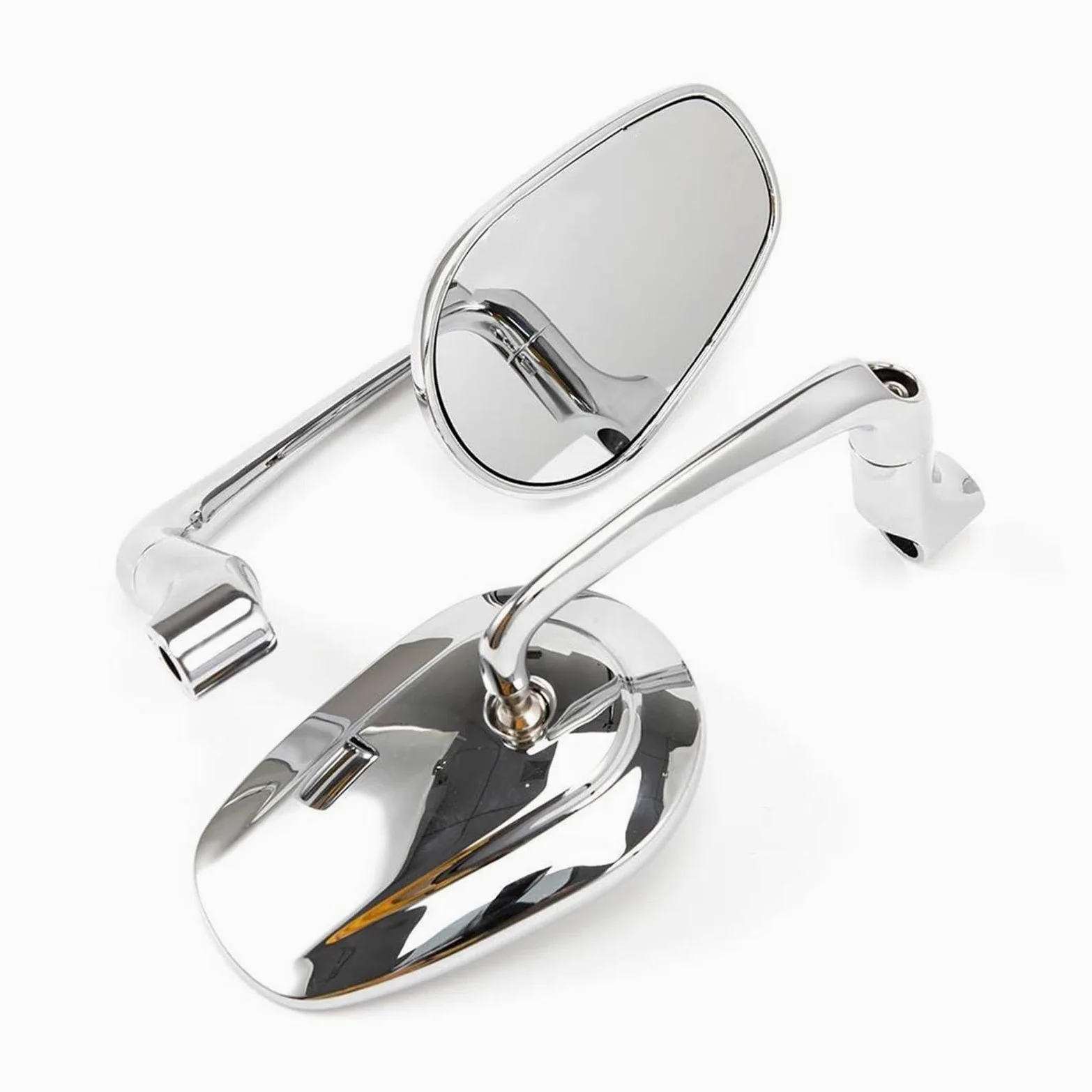 Retrovisor Manillar Final 2 Piezas/par Universales 8Mm 10Mm para Motocicleta Scooter, Bicicleta Eléctrica Electromóvil Espejo Lateral Trasero Espejo Retrovisor(Silver)
