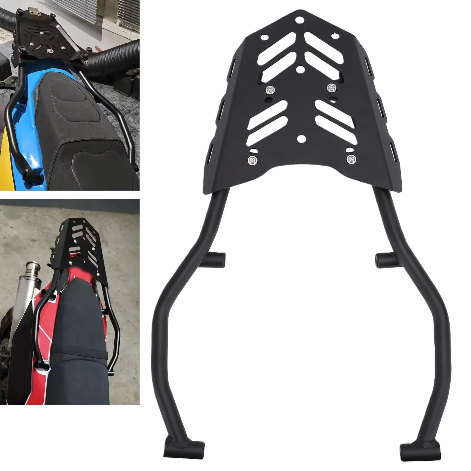 Yctze Portaequipajes para Motocicleta, Portaequipajes Trasero de Acero Al Carbono de Aleación de Aluminio para Tenere 700 XTZ700 2019 2025, con Diseño Hueco para una Fijación Segura