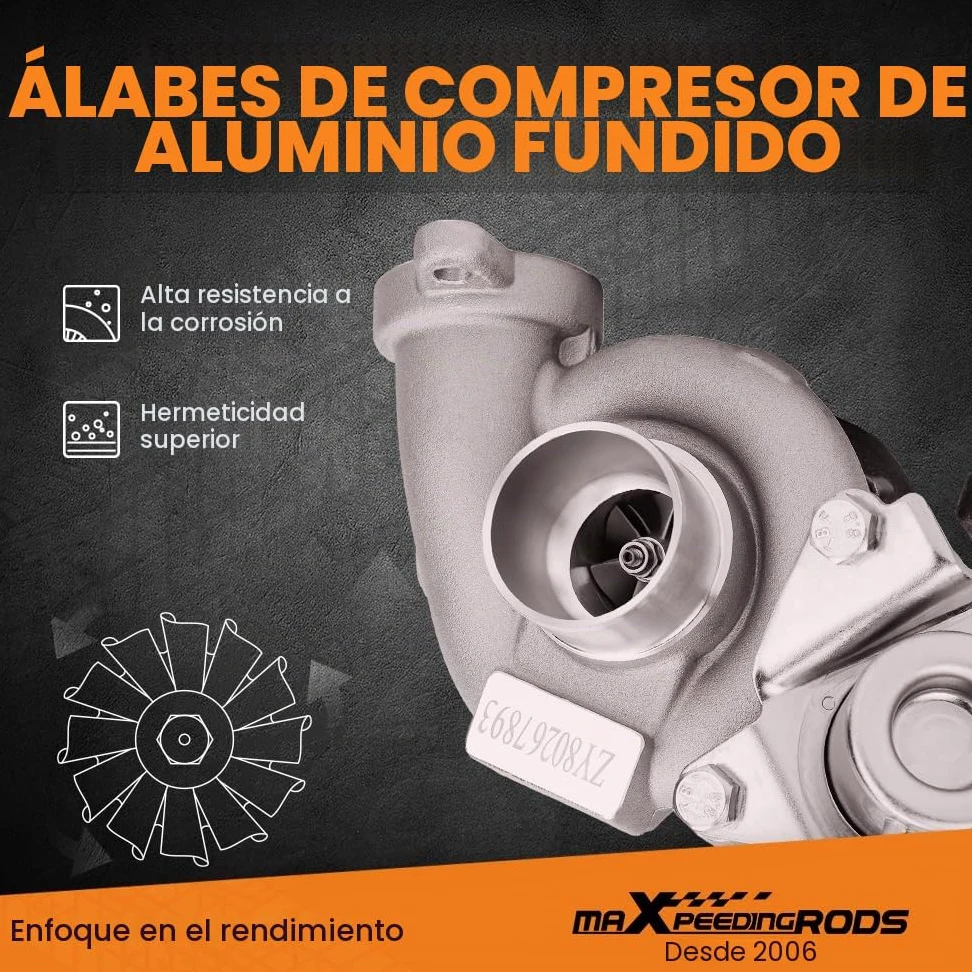 maXpeedingrods Turbocompresor TD025 para 207 307 308 Expert Partner | 1.6 HDi 1.6L DV6 B / DV6 ATED4 49173-07508 4917307508