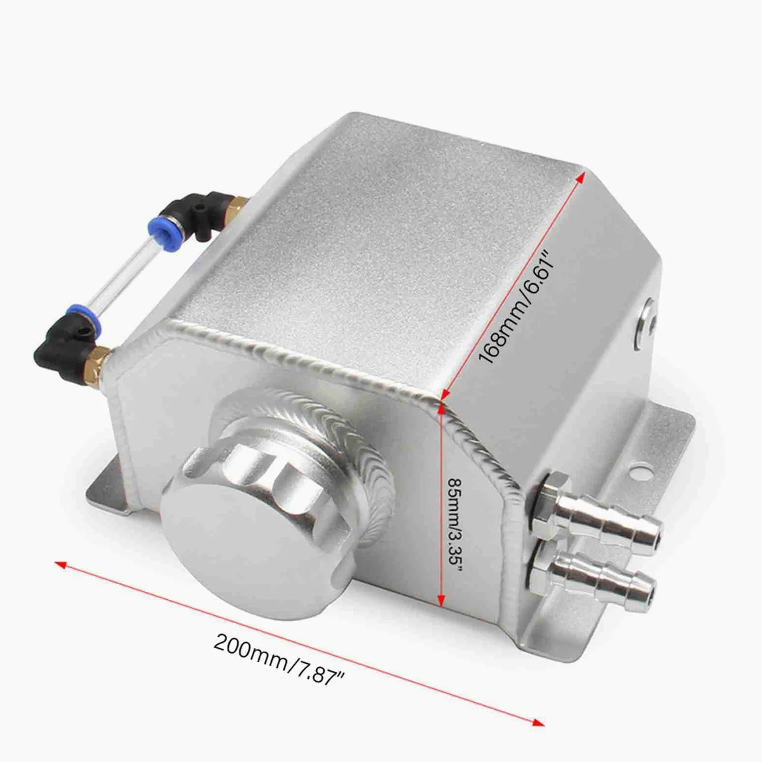 Contenedor de Captura de Aceite de Aluminio, Tanque de Desbordamiento de Refrigerante, Tanque Separador de Aceite Universal
