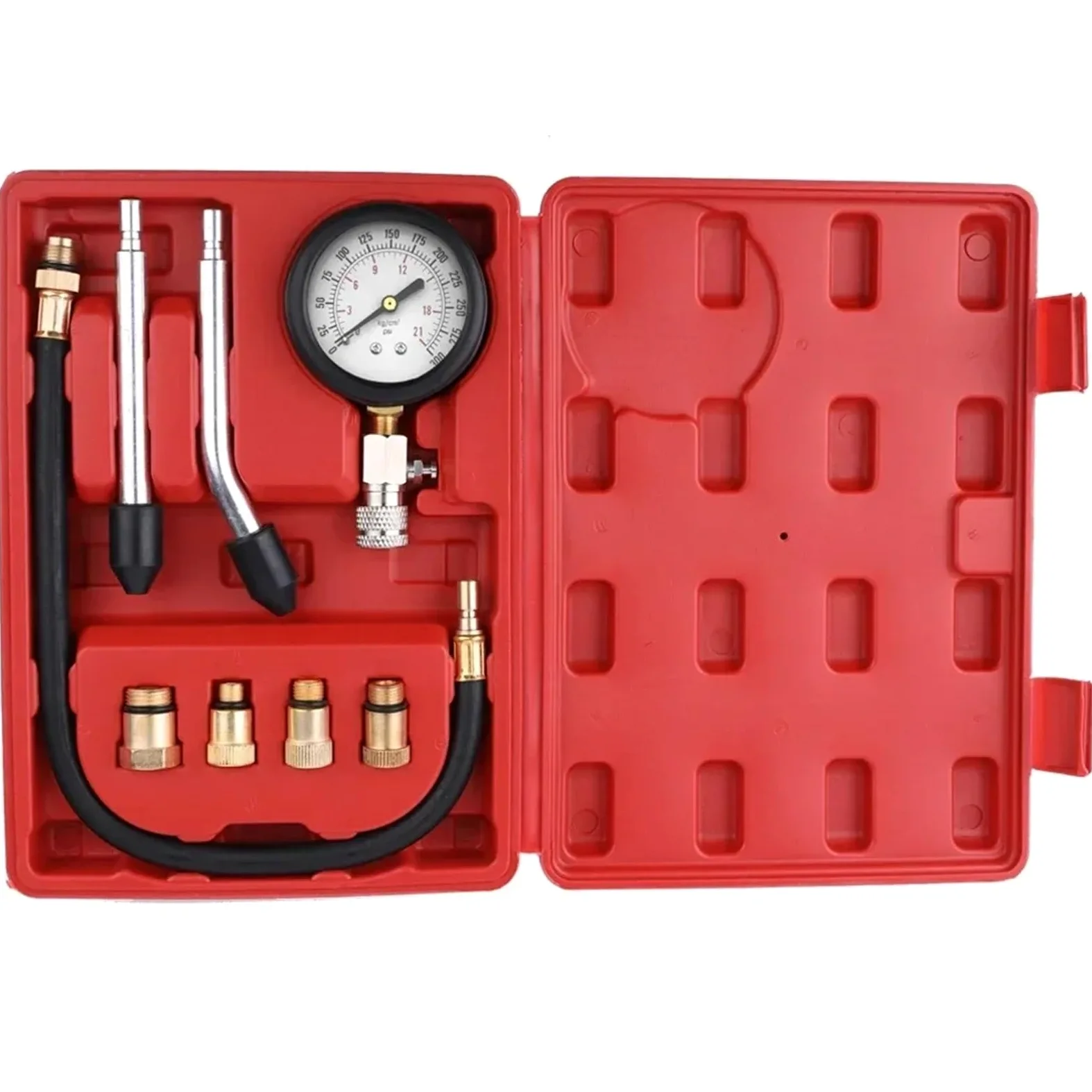 Kit de Prueba de presión para excavadoras con manómetro hidráulico, para maquinaria de construcción, regulador de argón, comprobador de Gasolina, manómetro Digital (comprobador de Gasolina)