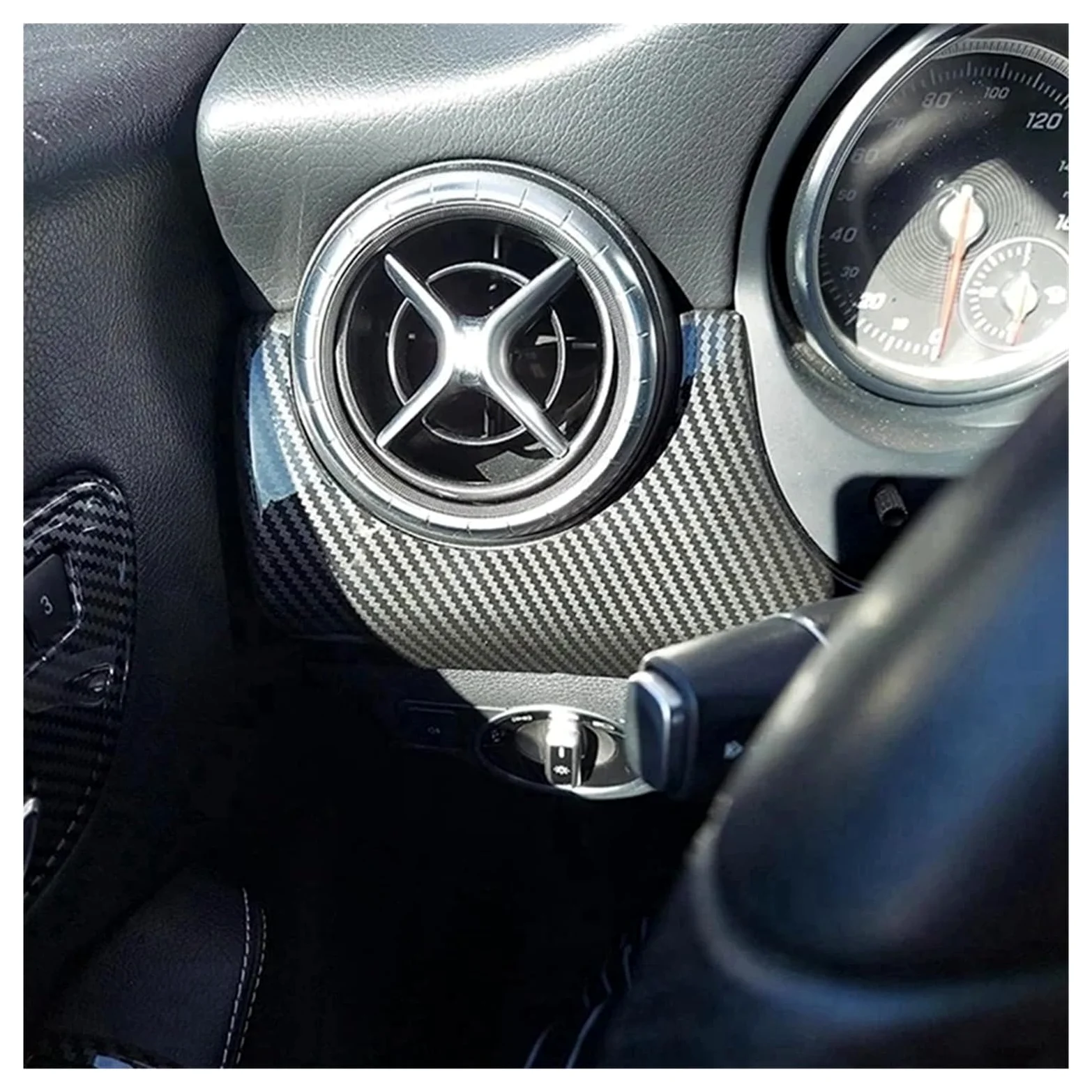 1 Juego Molduras Para Panel Instrumentos LHD Para Benz Para CLA/Para AMG/Para GLA Cubierta Salida Aire Control Central Interior Automóvil