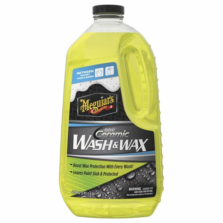 Meguiar's Hybrid Ceramic Wash & Wax G264848EU - 1420 ml | Reinigt Sanft, Steigert Glanz und Glätte mit Hybrid-Keramik Wasserabperleffekt - G264848EU