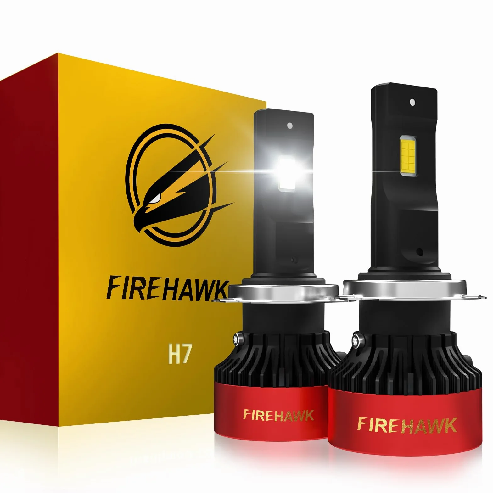 Firehawk - Bombillas LED H7 40000LM 6000K blanco frío, 5 minutos Plug-N-Play, paquete de 2