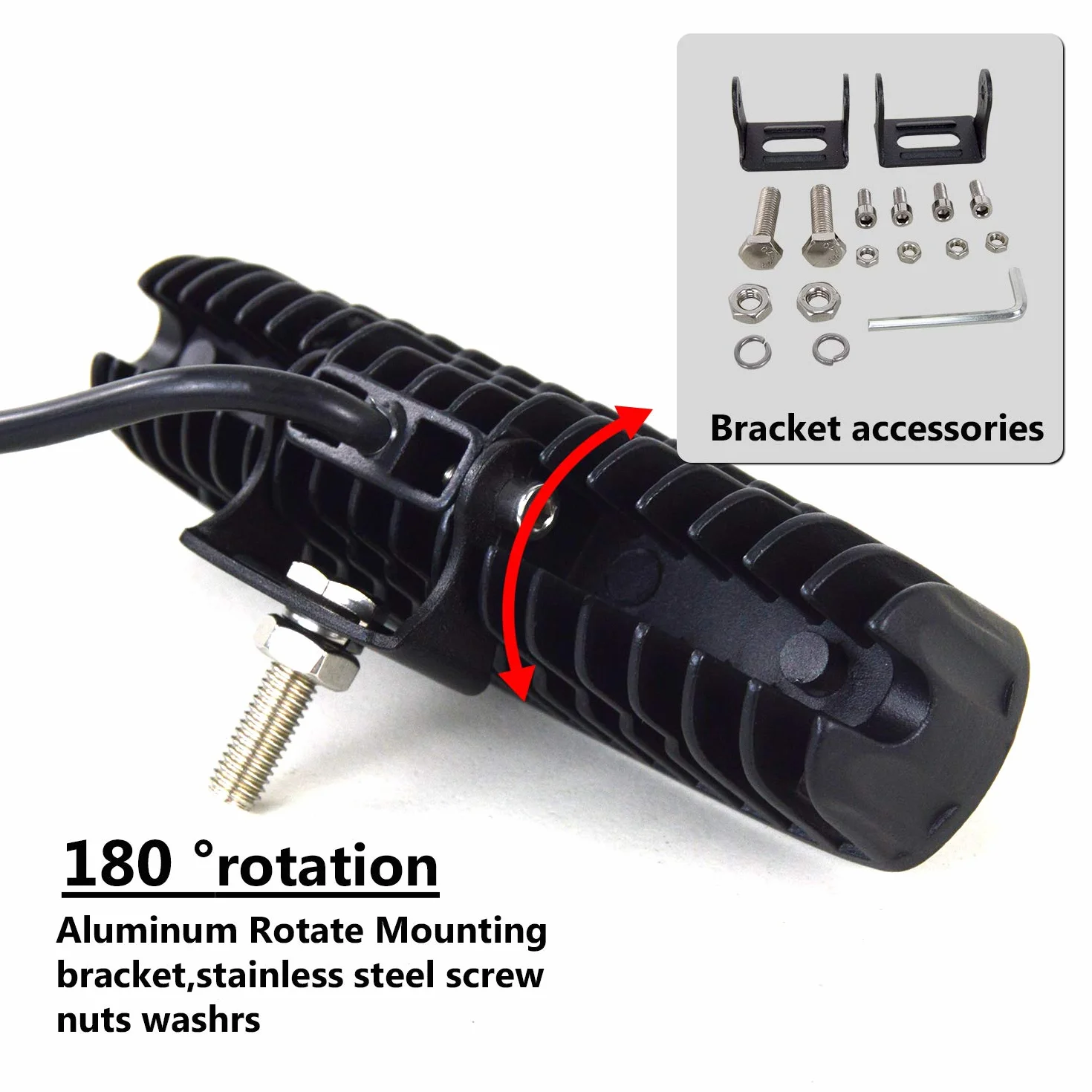 Willpower Led Tractor Faros de Trabajo 12V 24V IP67 Impermeable 6000K 15cm 18W