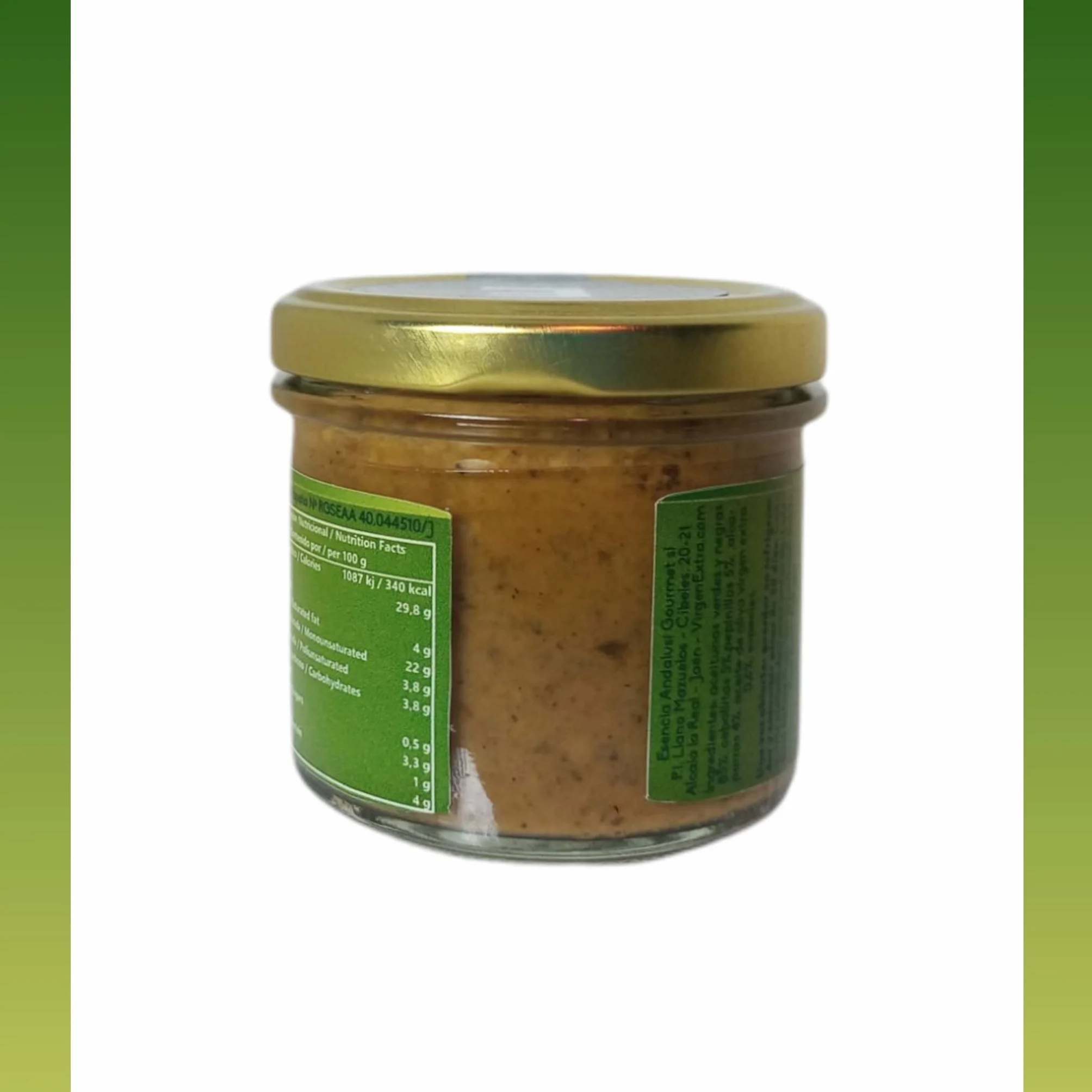 Paté artesano de Aceituna Verde con Aceite de Oliva Virgen Extra 110gr
