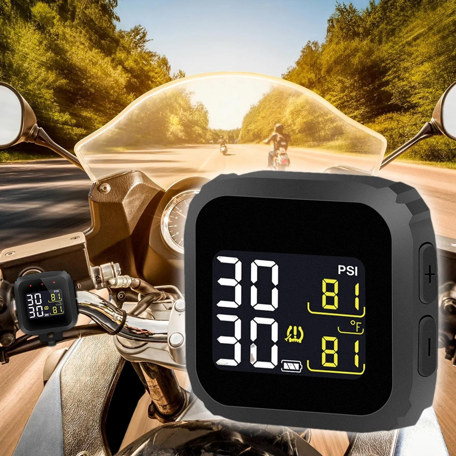 Manómetro Digital De Presión De Neumáticos - Monitor Portátil En Tiempo Real,Manómetro De Presión De Neumáticos | Para Automóvil Viaje Por Carretera Reparación Mantenimiento Vehículo Bicicleta Auto