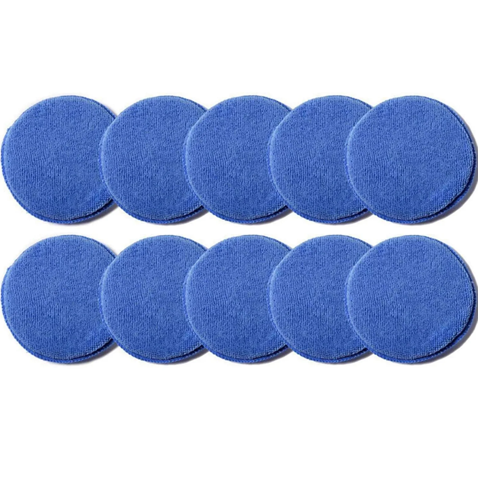 TRUSTTWO 12x Microfibra Limpieza Paño de Limpieza 40x40cm y 12x Aplicador de Cera de Microfibra Aplicador de automóviles Polaco Esponja de Espuma de Cera The New