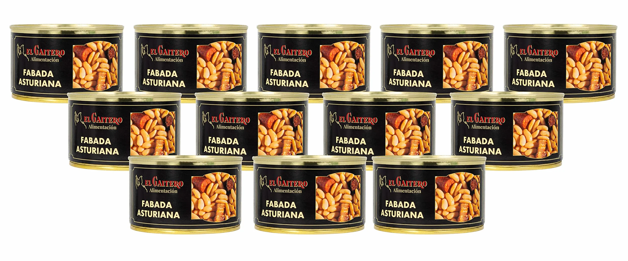 El Gaitero Fabada Asturiana enlatada con chorizo y morcilla 12 latas 430gr