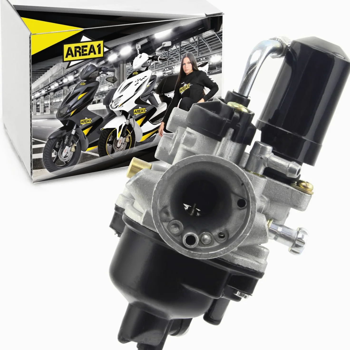 Carburador de repuesto 17,5 mm compatible con Piaggio Zip, Zip 2, Zip Base, Zip SSL (2 tiempos)