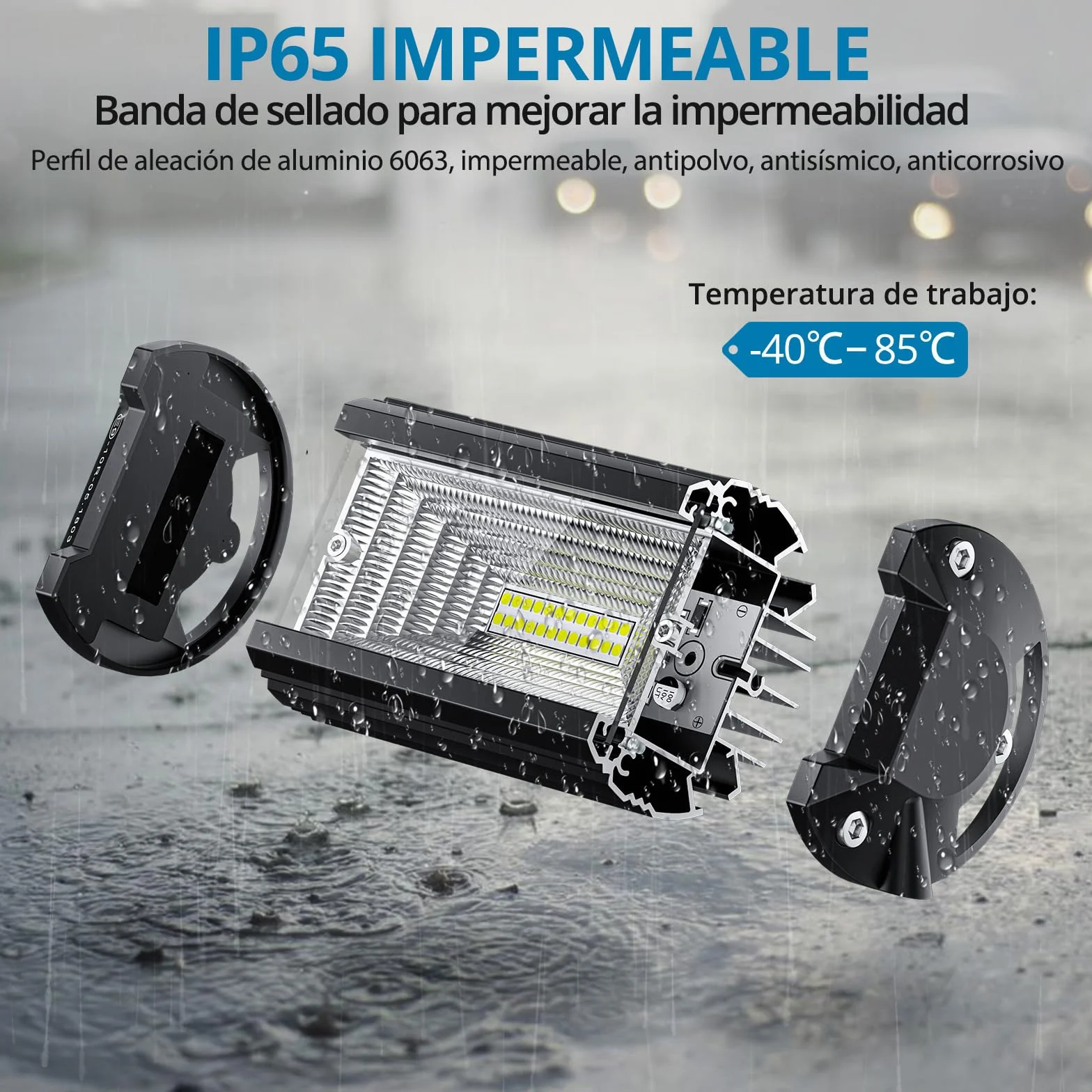 AUTOUTLET 4PCS 72W Focos de Coche Foco de Trabajo LED 12V 24V 6000LM Impermeable IP65 Off-road Homologado para Camiones Pickup Jeep ATV UTV SUV Barco
