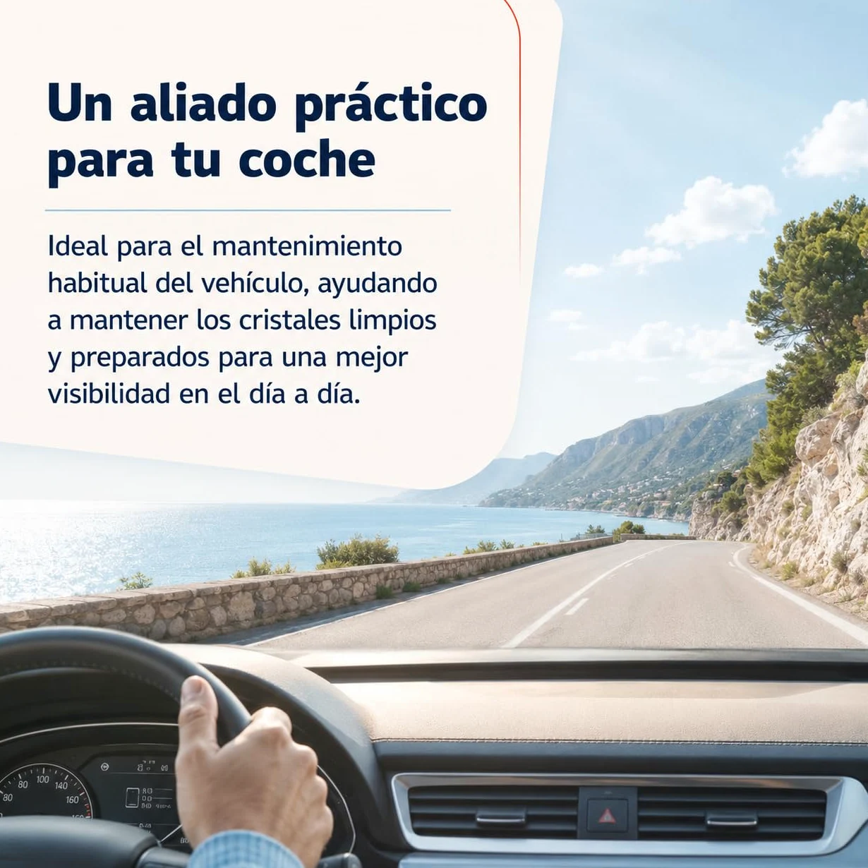 Pulimento Cristales Coche, Antilluvia y Antivaho, con Esponja, Pack de 12