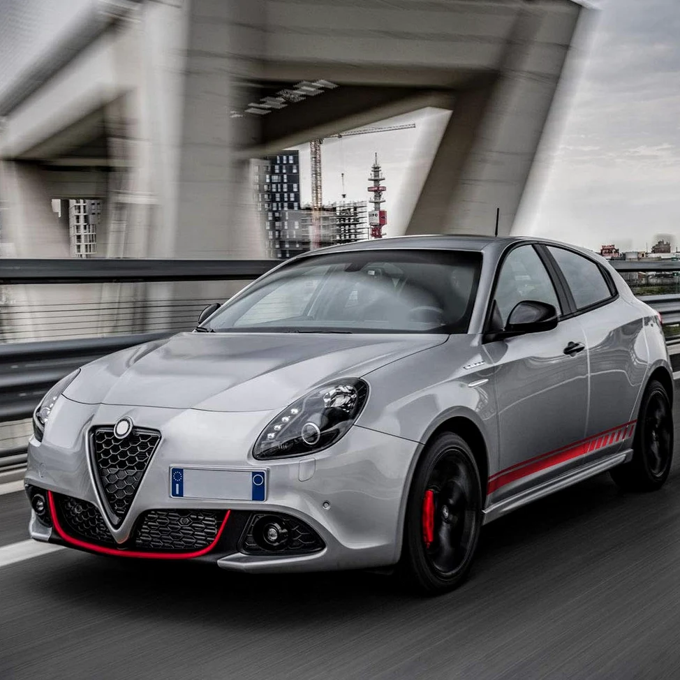 Quattroerre Stripes - Tiras adhesivas universales para Alfa Romeo, color blanco