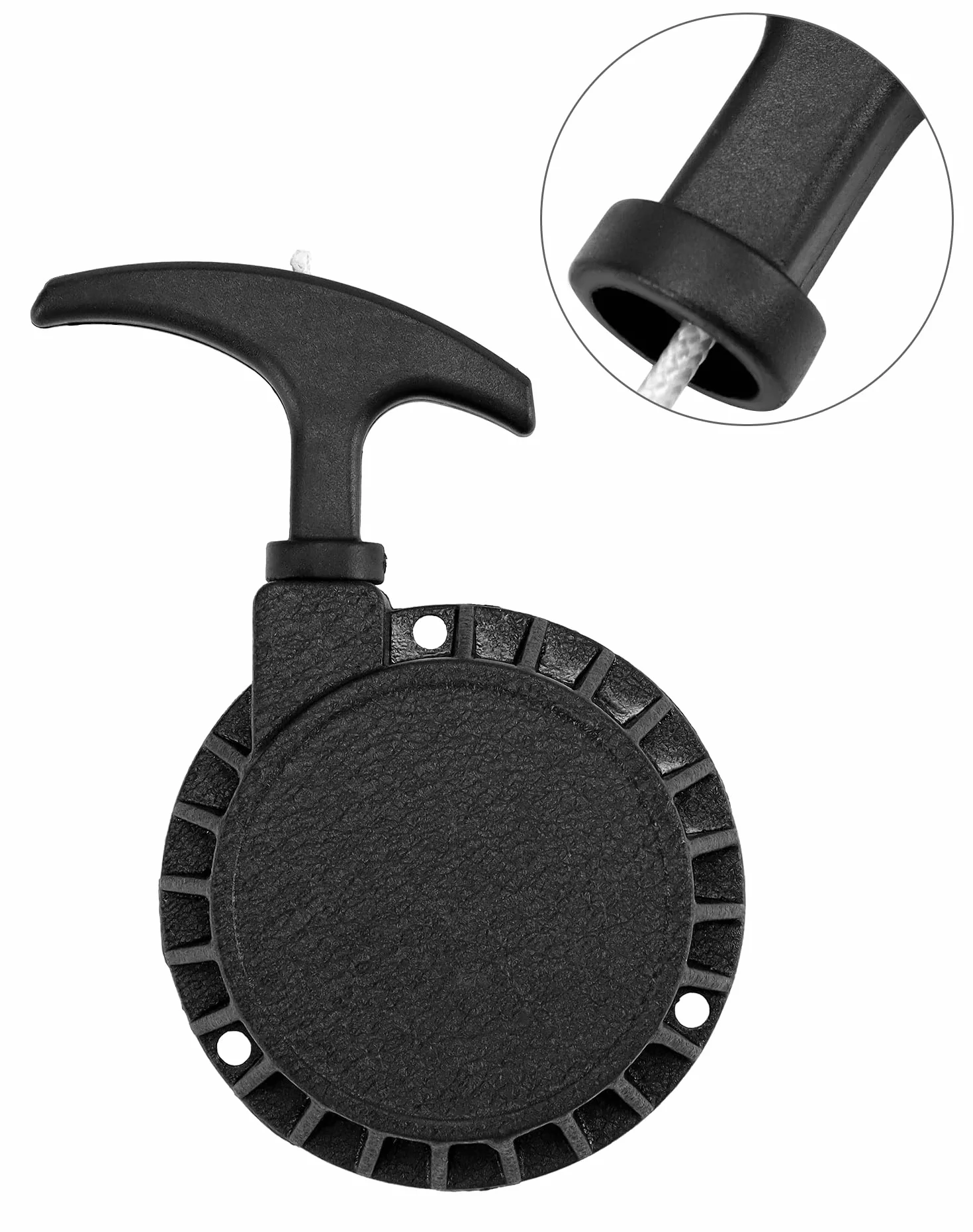 QWORK® Arrancador de tracción para motocicleta 47CC 49CC, arrancador de retroceso de aluminio, negro, para Mini ATV, moto de cross, motocicleta