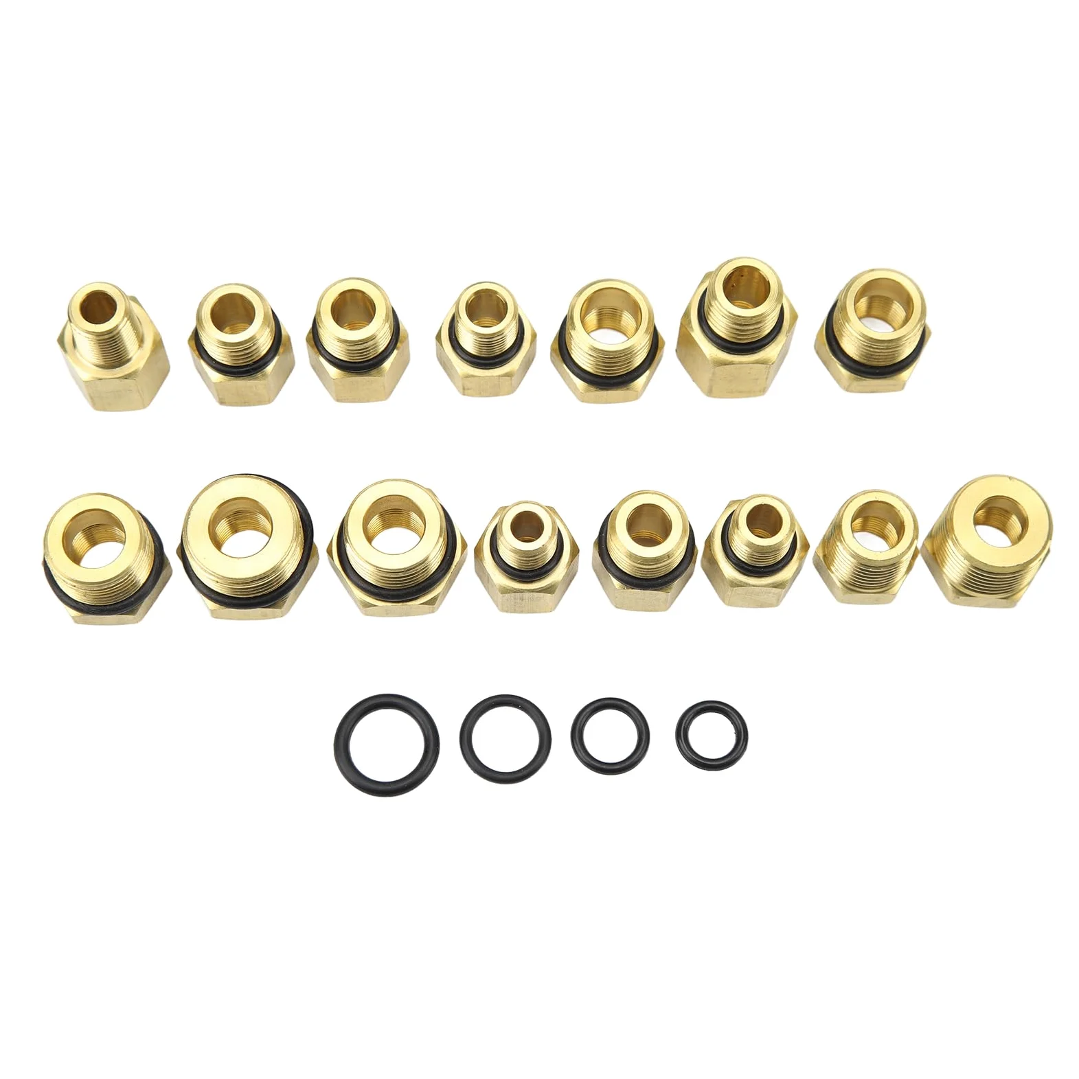 Kit de probador de presión de Aceite, probador de presión de Aceite, con 15 adaptadores de 0 a 150 PSI, Kit de probador de presión de Tubo Flexible, para vehículos