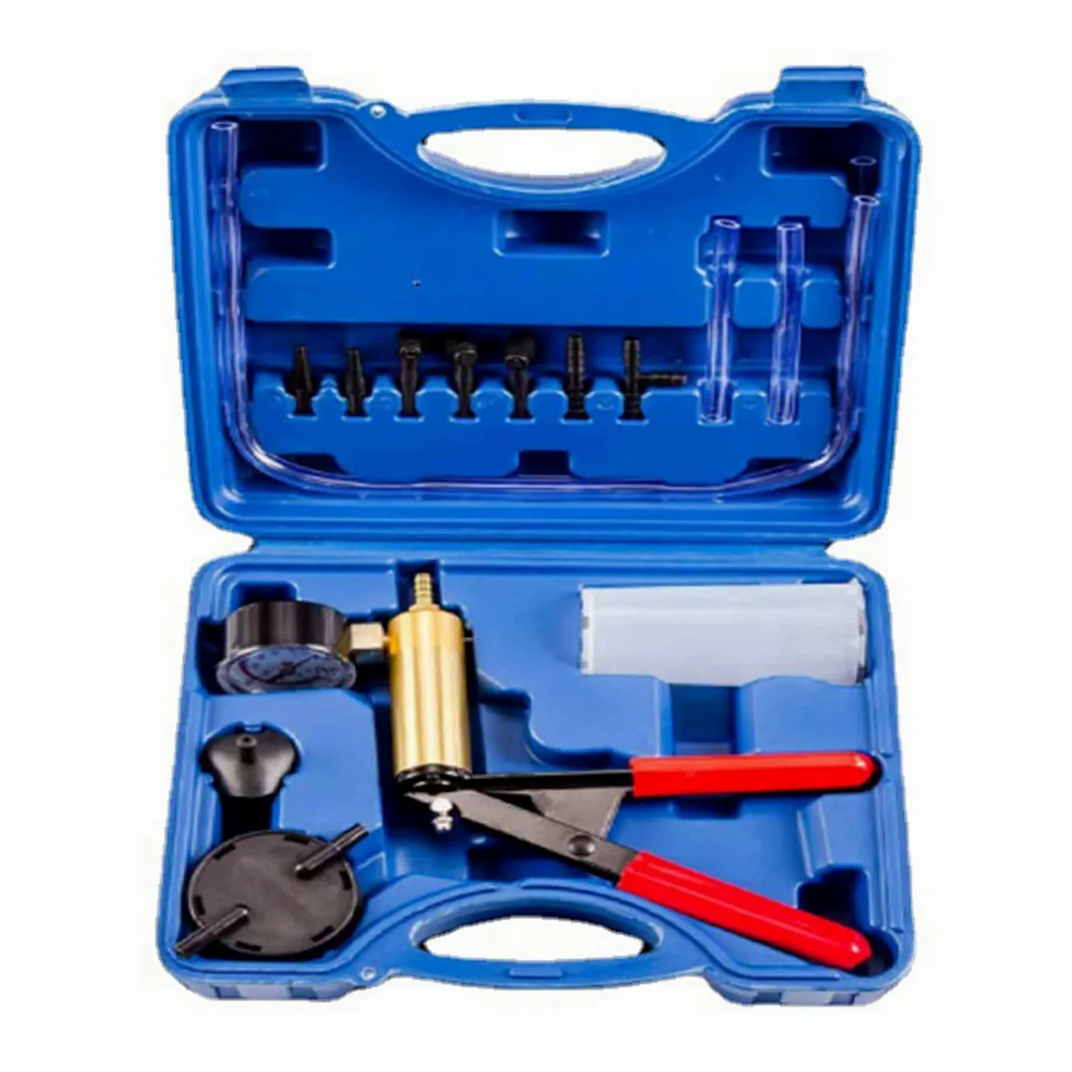 Kit de Bomba de vacío Manual, purgador de Frenos de vacío, Bomba de Pistola, Herramientas de probador, Purga de Frenos de Coche, Bombeo de vacío con manómetro