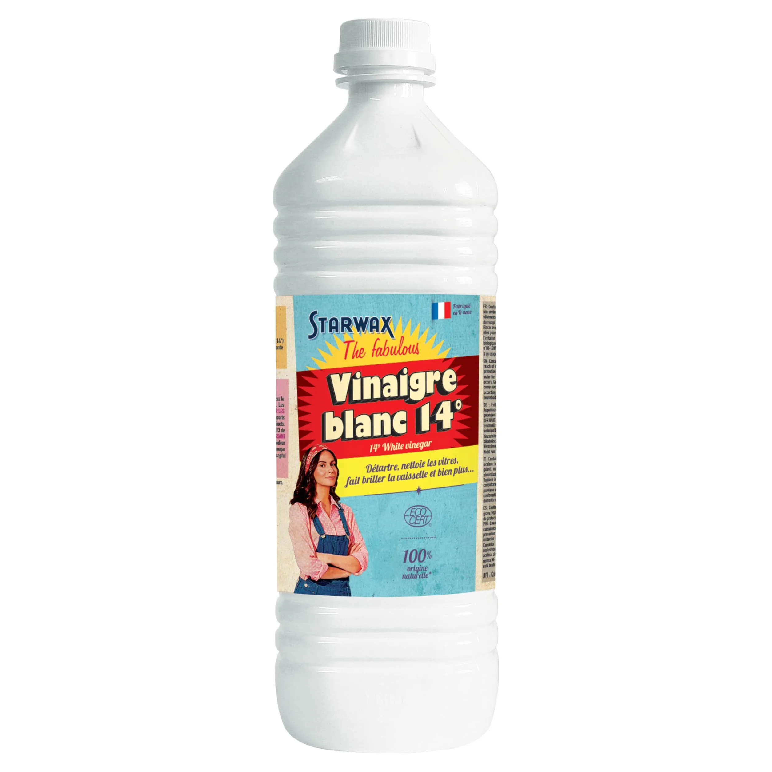 STARWAX THE FABULOUS Vinagre Blanco 14° Multiusos 1L Limpiador Natural Alta Concentración