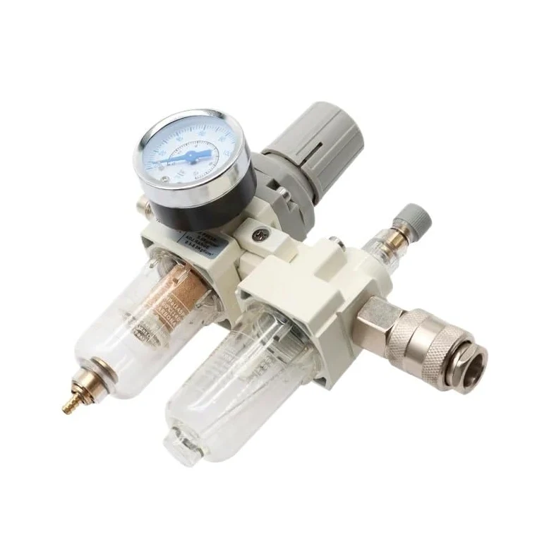 Compresor Filtro de aire Regulador de presión Trampa Separador de agua y aceite neumático Bomba Drenaje manual Suministro AC2010-02 Tipo | AC2010-02 PC12-02