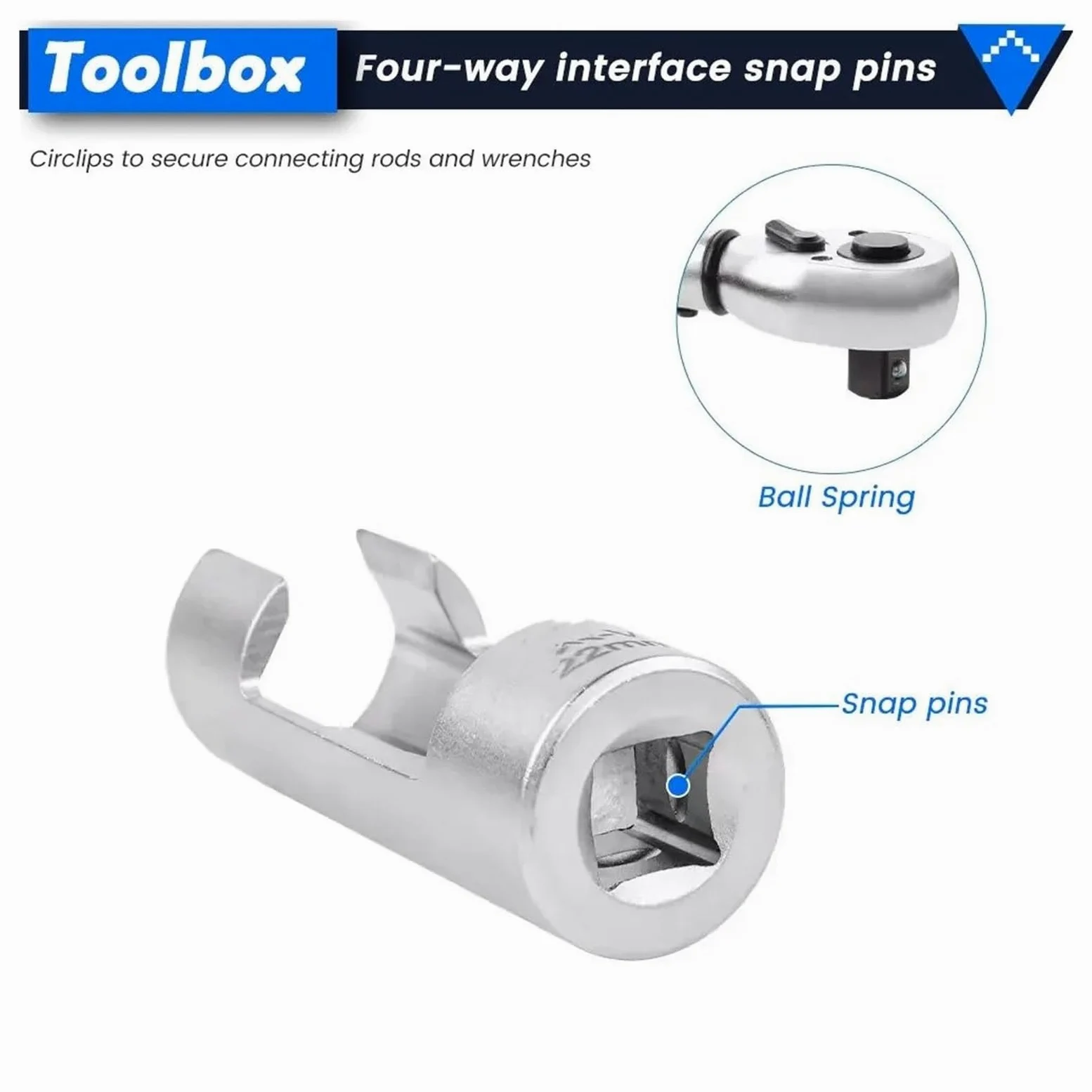 NOX Sensor Óxido Nitrógeno Juego Enchufes Con Sensores Oxígeno, Herramientas Extracción Unidades 3/8 "y 1/2", Llaves Inglesas Reparación Con Caja Almacenamiento, 14 Piezas