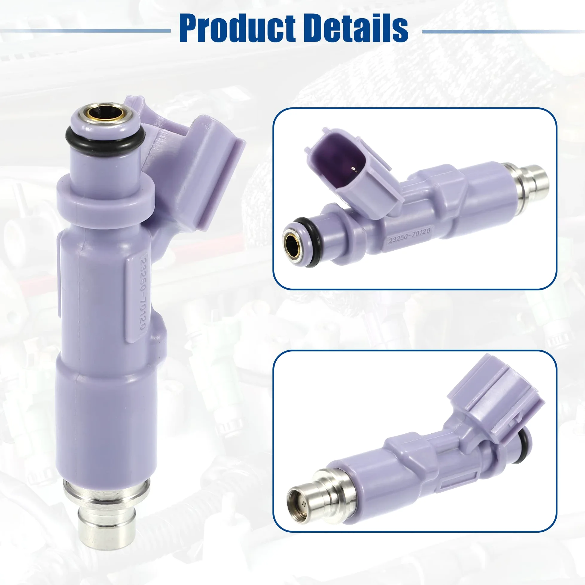 A ABSOPRO Inyector Boquilla Combustible Para Lexus Is200 99-05 6 Piezas | Metal, Plástico, 7.4X3.4X1.9Cm, 12V, Oe:23250-70120,23209-70120, Para Lexus Es300 99-05, Gx470 05-09, Lx470 07