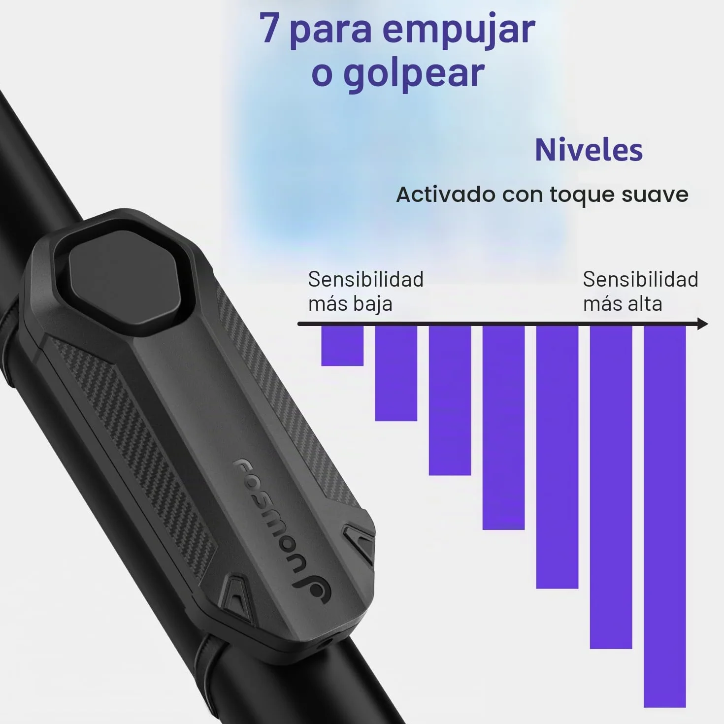 Fosmon Alarma inalámbrica antirrobo para Bicicleta con Control Remoto, Impermeable, Funciona con Pilas, Alarma de Seguridad súper Fuerte de 113 dB para Bicicleta, Motocicleta, Scooter de Movilidad,