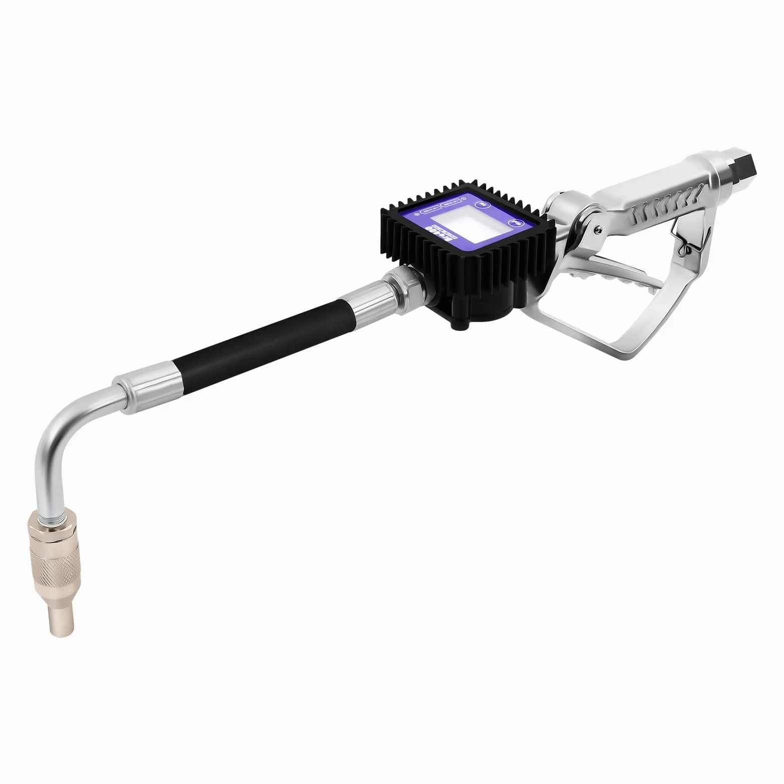 Pistola de medición de aceite electrónica, pistola neumática con articulación giratoria, presión de trabajo de 45 bares, pantalla digital, contador de aceite, válvula digital de control de aceite