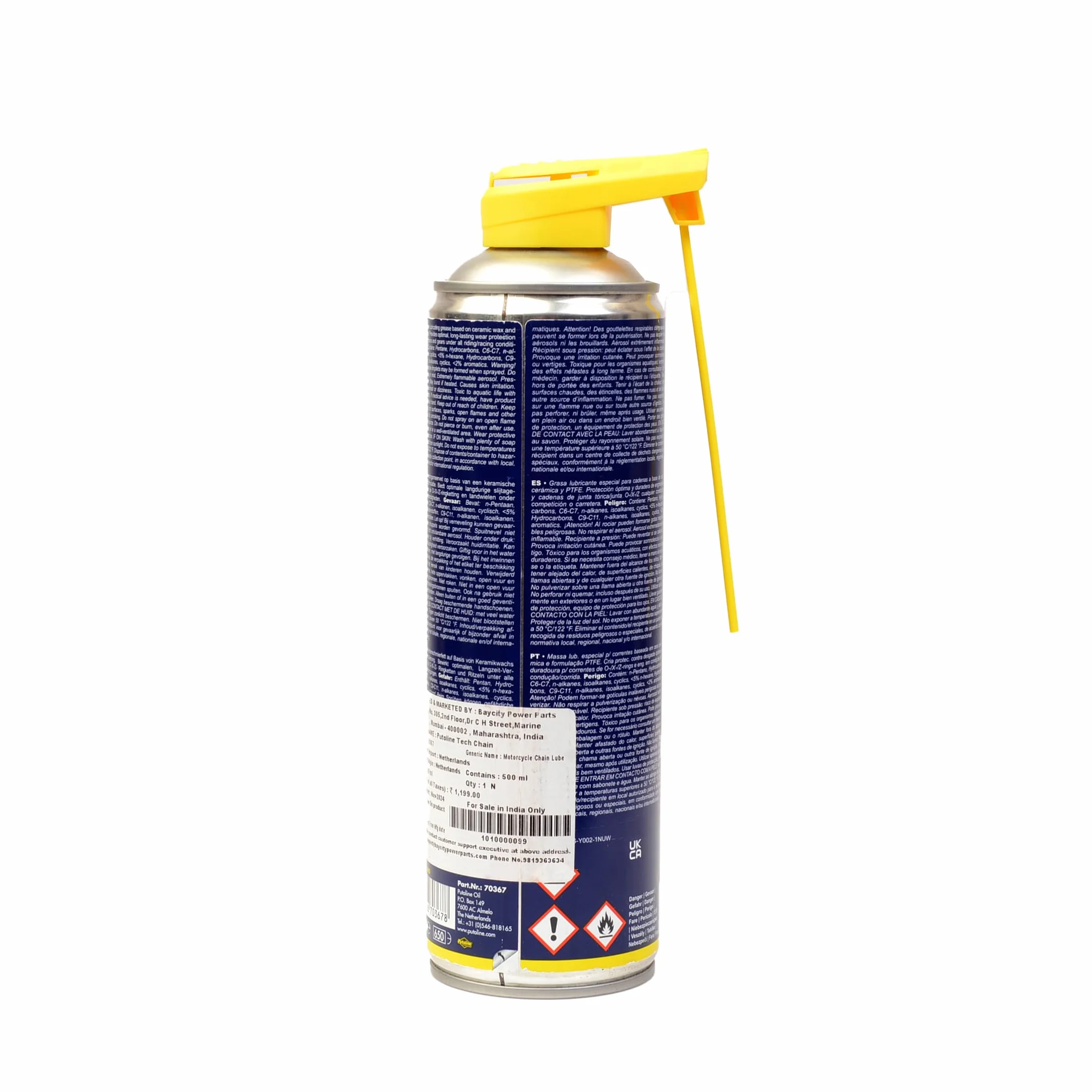 Putoline Tech Cerámica Cadena Cera No Fling 500ML Adecuado para Cualquier Bicicleta